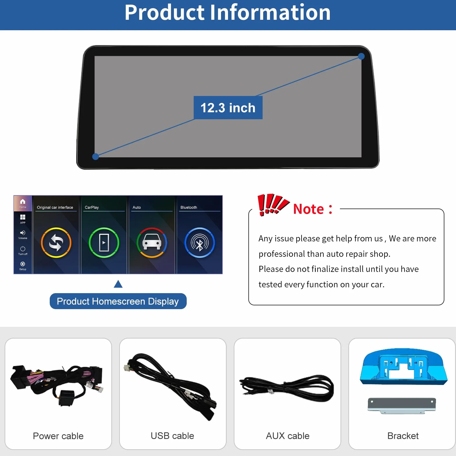 Road Top 12.3 calowe radio samochodowe ekran dotykowy Bezprzewodowy Carplay Android Auto dla BMW 5 Series E60/E61 2003-2008