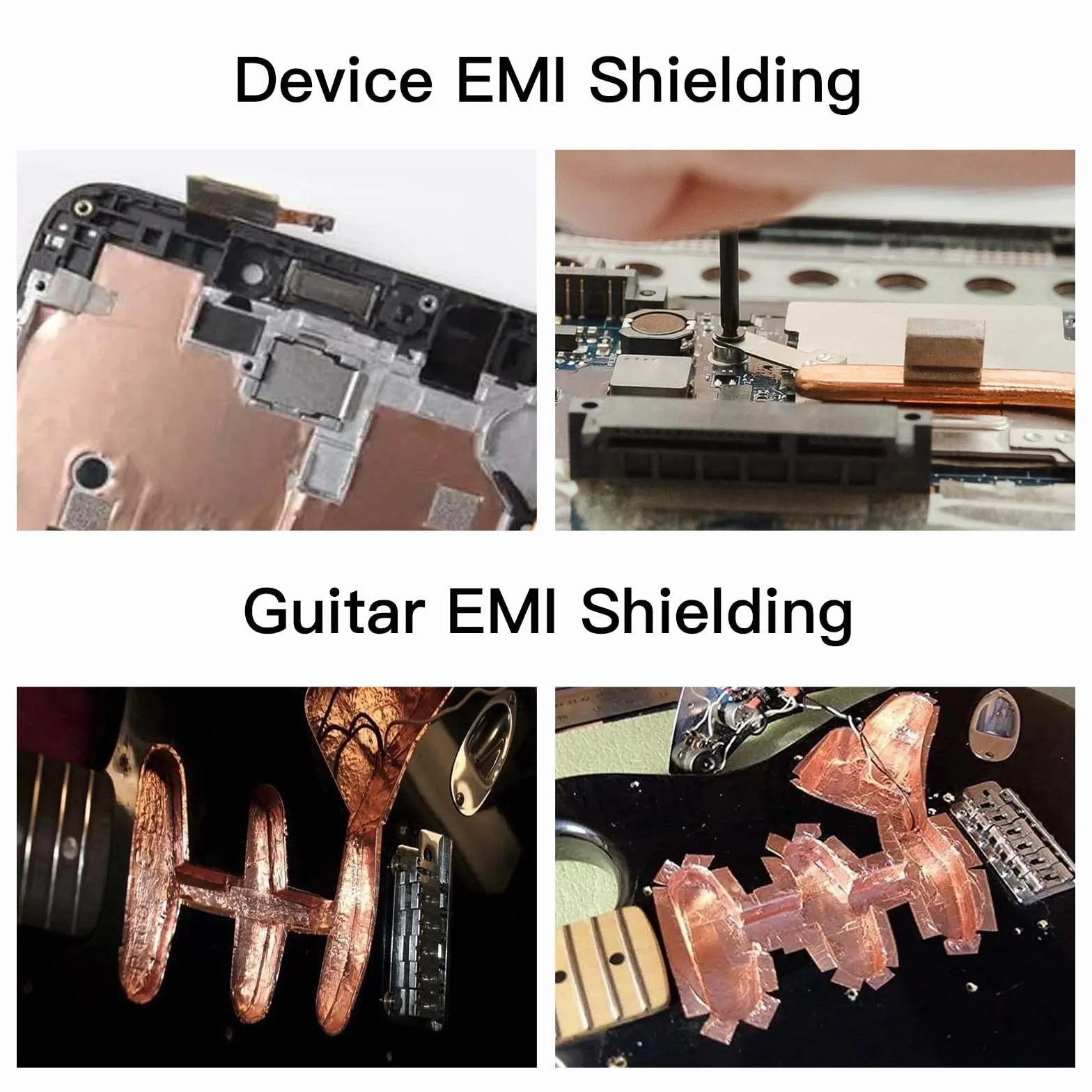 AOKITO Taśma klejąca z folii miedzianej, dwustronna przewodząca taśma z folii miedzianej, EMI Kapton Tape, samoprzylepna taśma ekranująca, taśma przeciw ślimakom ochrona przed ślimakami, taśma