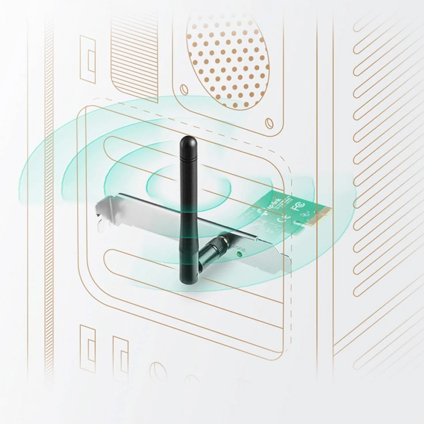 TP-Link TL-WN781ND | Karta PCIe WiFi N150 | Antena zewnętrzna | Obsługa Windows | 2.4 GHz