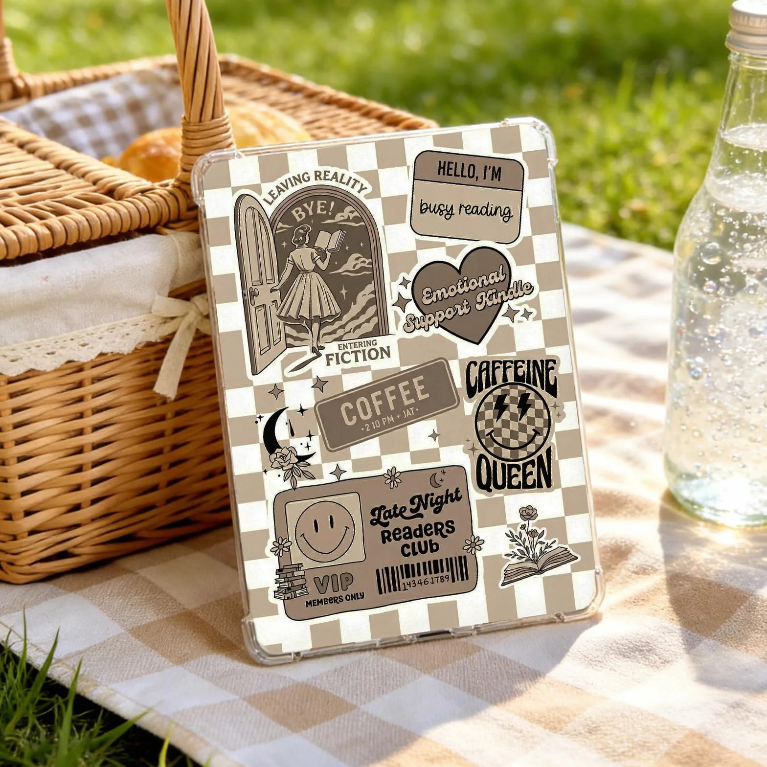 E-Reader papier kartonowy Einleger 12 sztuk naklejki do scrapbookingu przezroczyste etui 6,9" x 4,8" wkładka biały