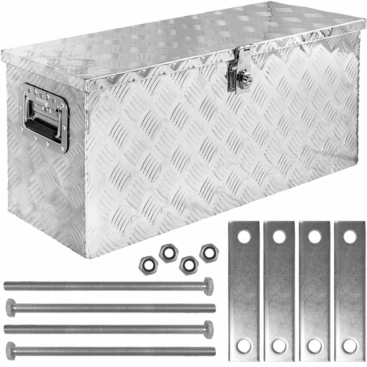 Trucky Truckbox skrzynka narzędziowa skrzynka narzędziowa skrzynka na przyczepę aluminiowa skrzynka montażowa D080 aluminiowa skrzynka na dyszel wraz z zestawem montażowym