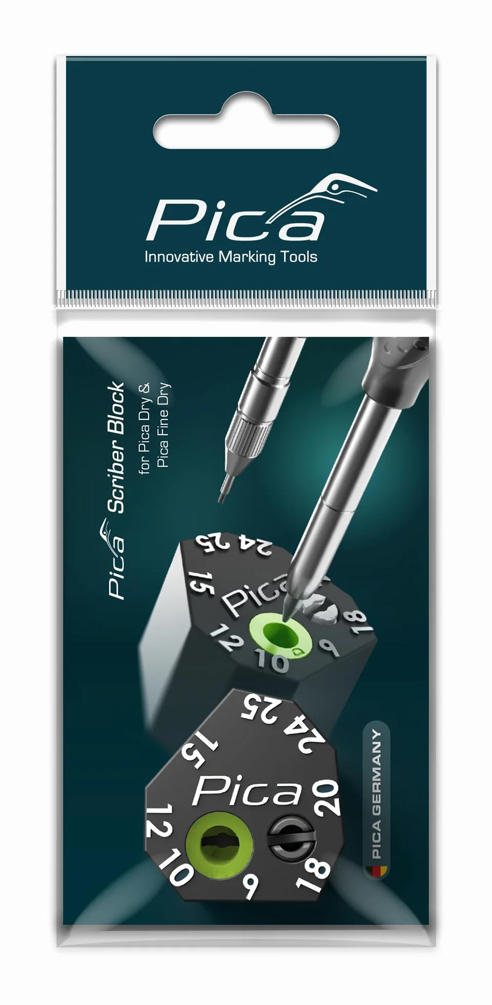 Pica 55805 Scriber Block | Pomoc do trasowania dla Dry 3030 i Fine Dry | Trasowanie równoległe z ustalonymi odstępami (9–25 mm)