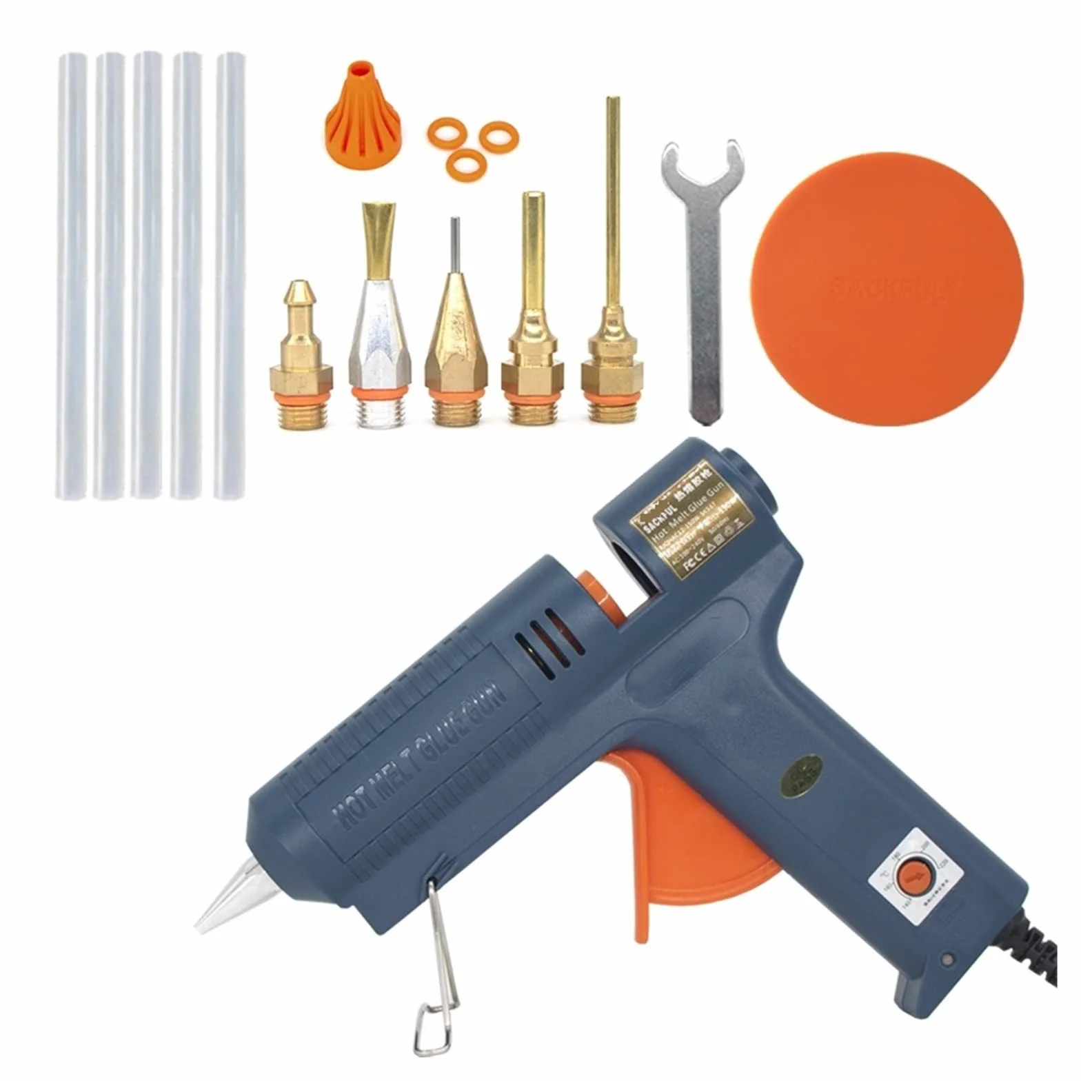 Pistolet do klejenia na gorąco do prac rzemieślnic 150W pistolet do klejenia na gorąco regulowana temperatura pistolet do klejenia na gorąco do 11mm klej w sztyfcie strona główna naprawa diy narzędzia