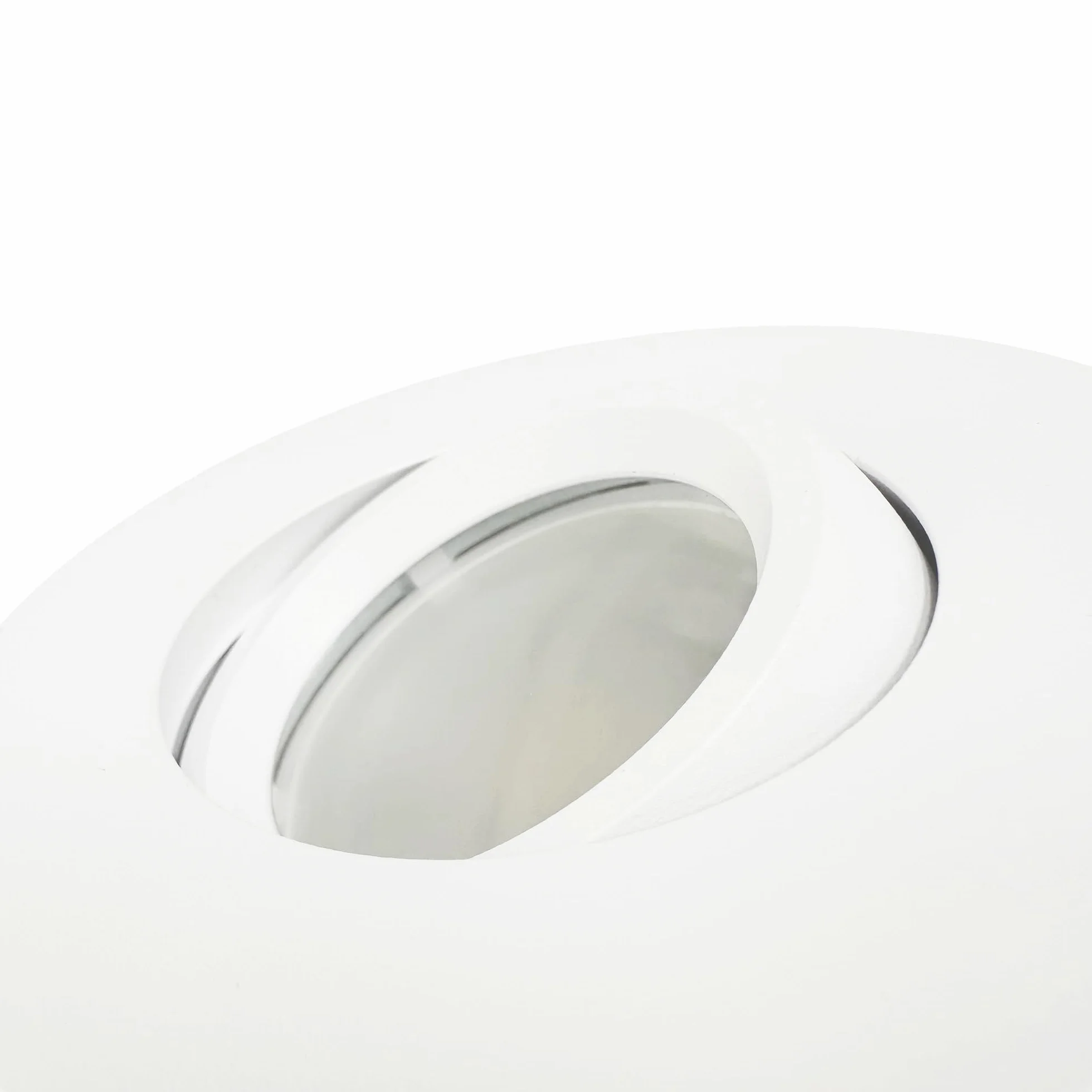 EDO Zestaw 3 sztuk - Oprawa Wpuszczana LED GU10 5,5W 6500K 230V POLI Biała Okrągła Ø 95 mm - Reflektor Podtynkowy z Regulowanym Pierścieniem - Lampa Sufitowa IP44 do Łazienki, Pralni, Kuchni