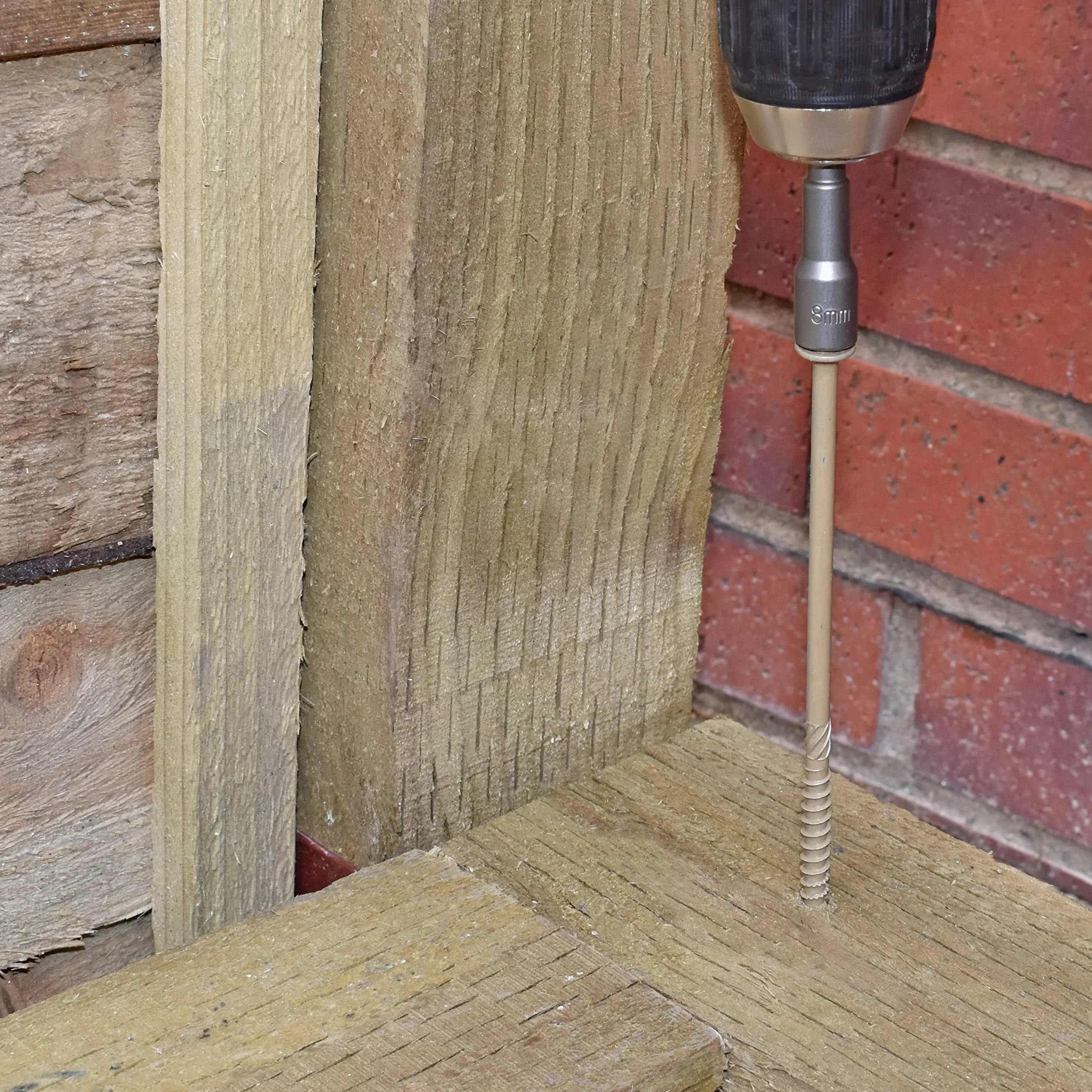 100, 200 mm Timberfix Plus ?ruby do spania z ?bem sze?ciok?tnym Timberlok Deck Landscape