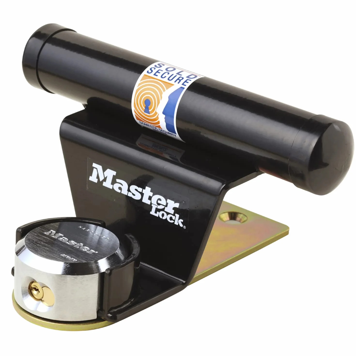 MASTER LOCK Certyfikowany zamek do drzwi garażowych, sprzedawany bezpieczny i zabezpieczony przez design, klucz, na zewnątrz, 130 x 270 x 225 mm