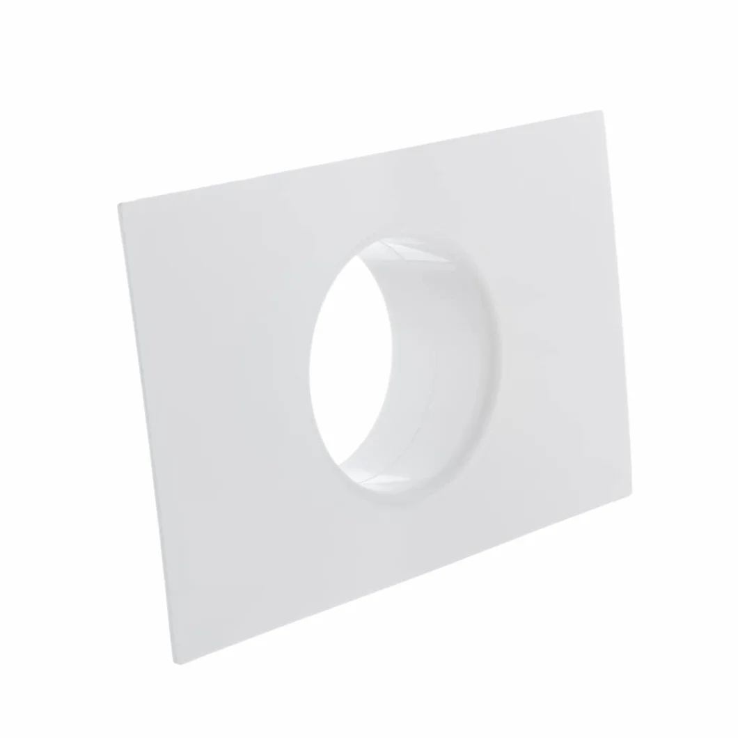 125 mm / 5-calowe proste złącze kanałowe z kołnierzem - okrągłe kanały PVC - rura wentylacyjna - płyta ścienna