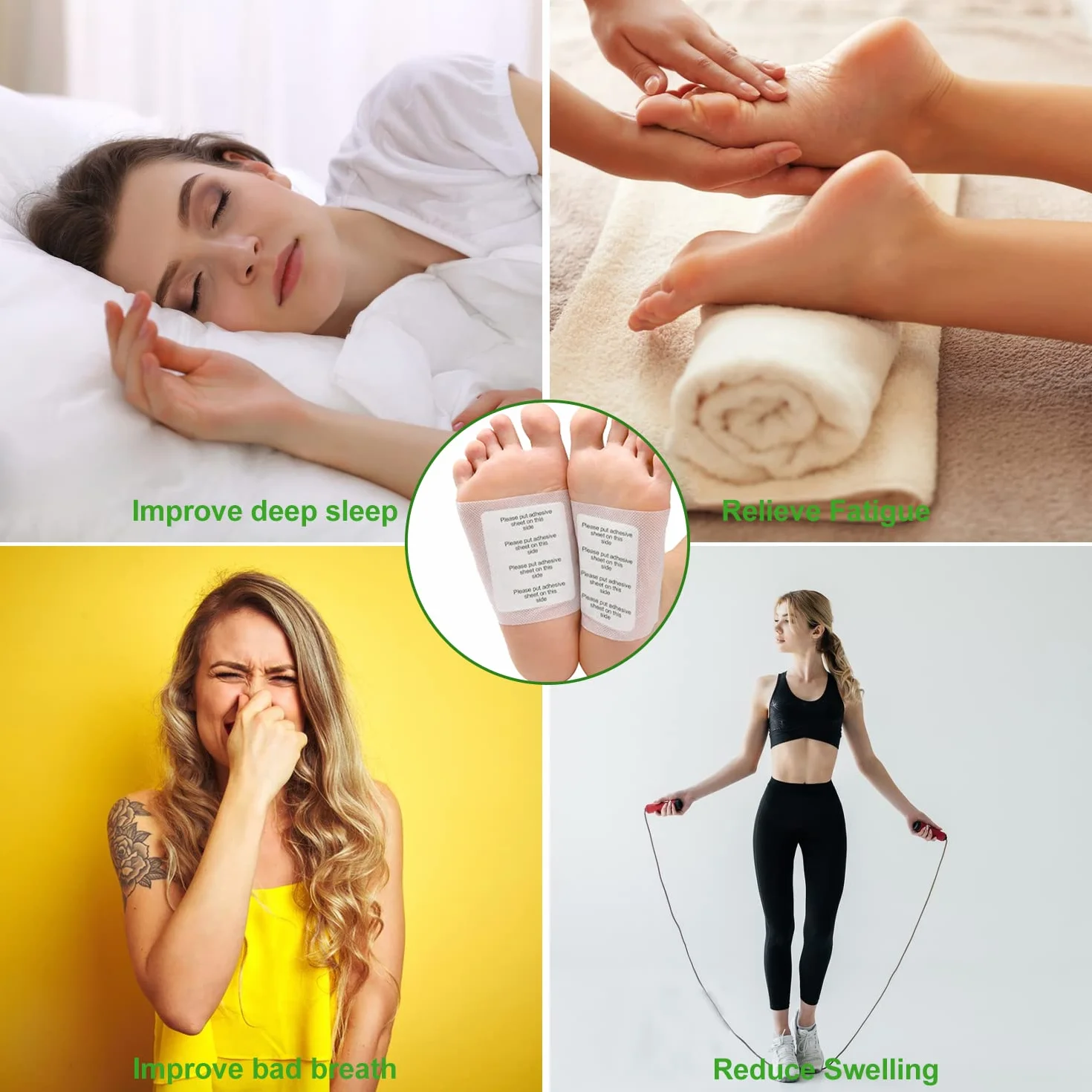 Plastry detoksykacyjne do stóp, 100 sztuk, naturalny plaster detoksykacyjny, do redukcji stresu i głębokiego snu, do czyszczenia ciała