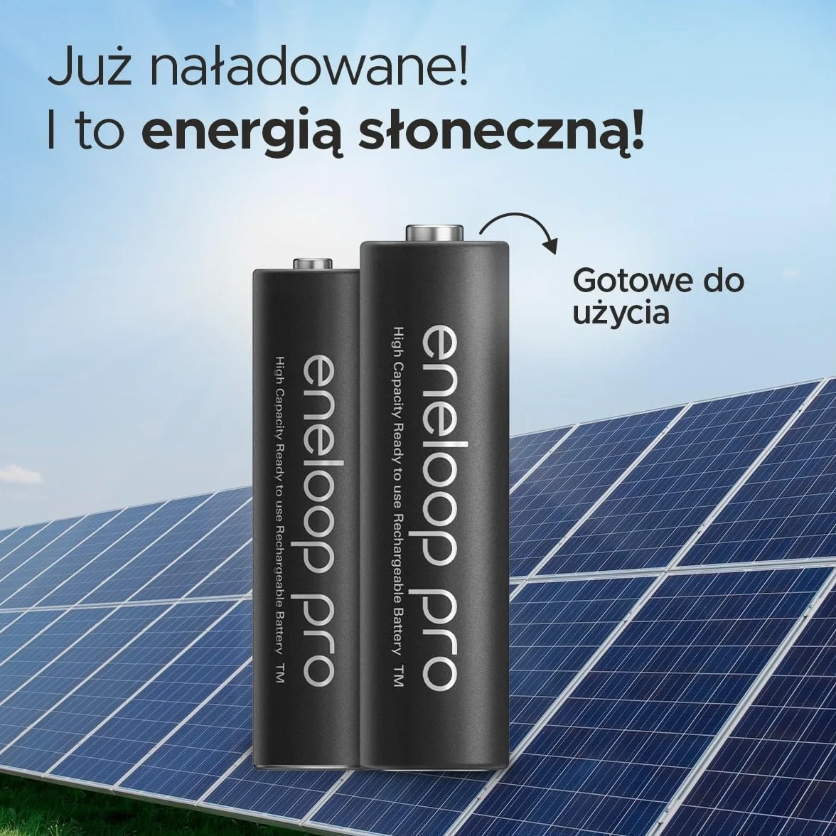Panasonic eneloop pro | Ready-to-Use Ni-MH akumulatory, AA/Mignon, 2 sztuki w zestawie, min. 2500 mAh, 500 cykli ładowania, niski stopień samorozładowania w opakowaniu bez tworzyw sztucznych, Czarny