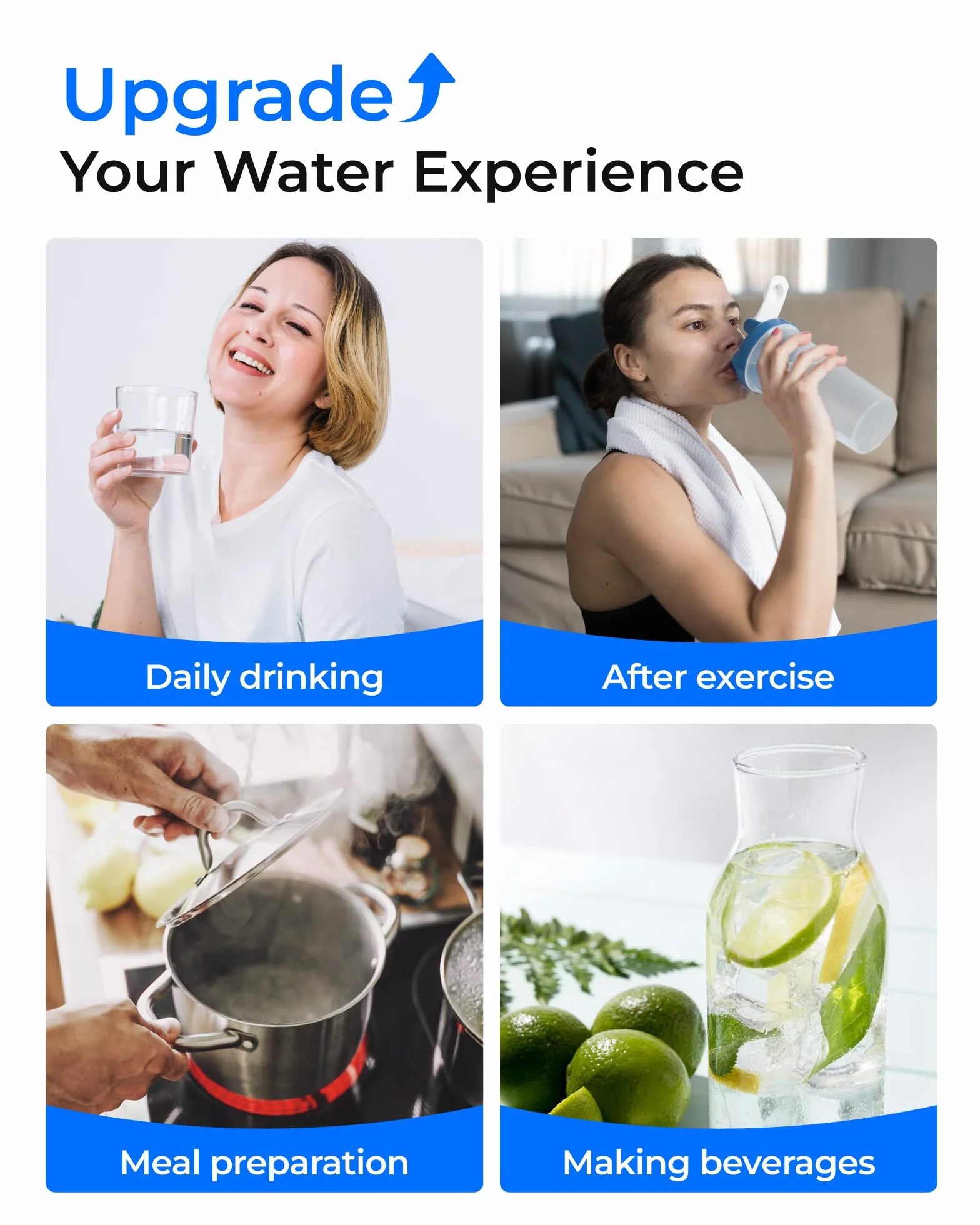 Waterdrop Filtr WD-G5P500-CF, zamiennik dla systemu odwróconej osmozy pod zlewem WD-G5P500, żywotność 6 miesięcy