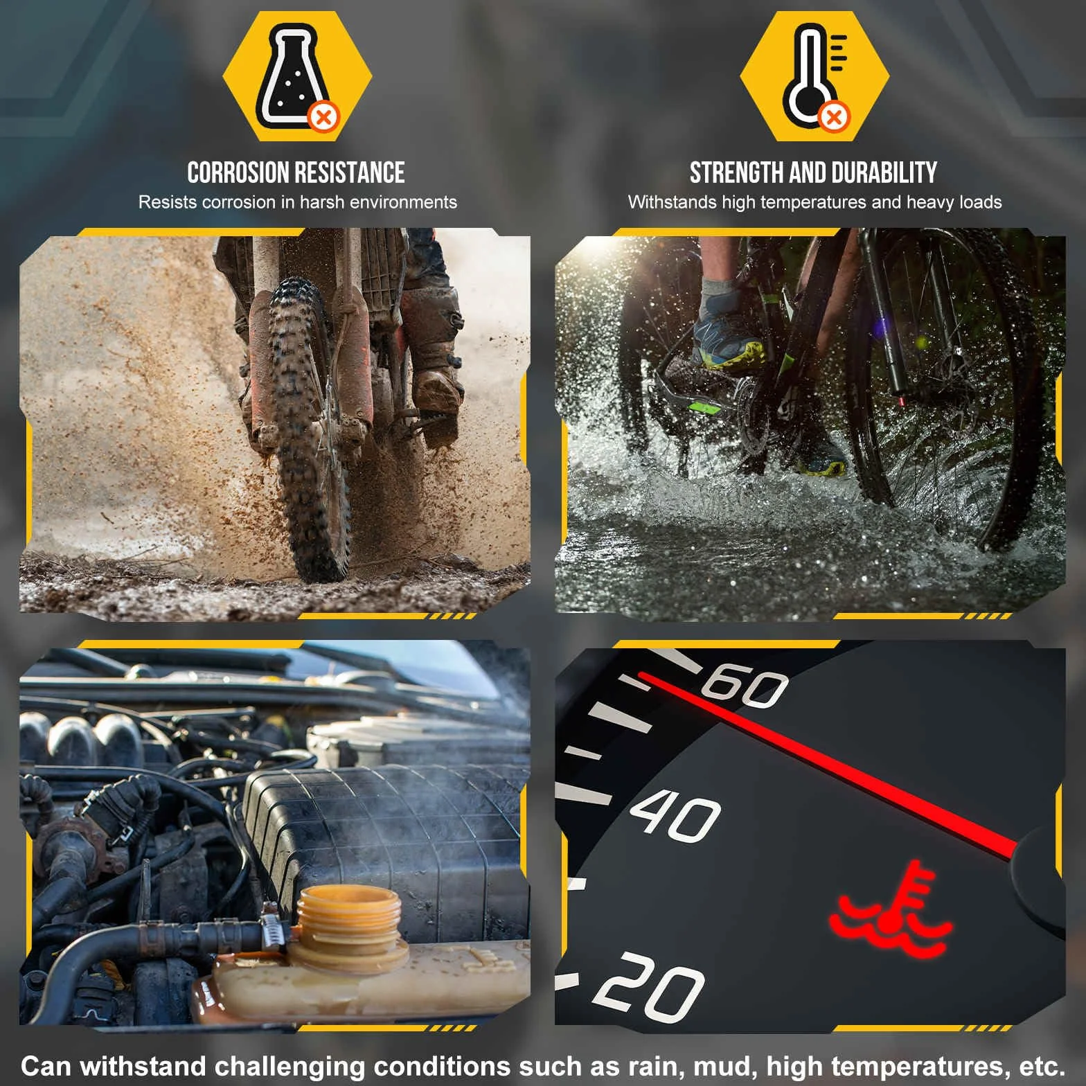 DTGN Śruby z łbem guzikowym 1/4"-20 x 1/2" – 10 sztuk – nadają się do rowerów wyścigowych, górskich, samochodów, motocykli – stal nierdzewna 304, biała anodowana, napęd z gniazdem sześciokątnym