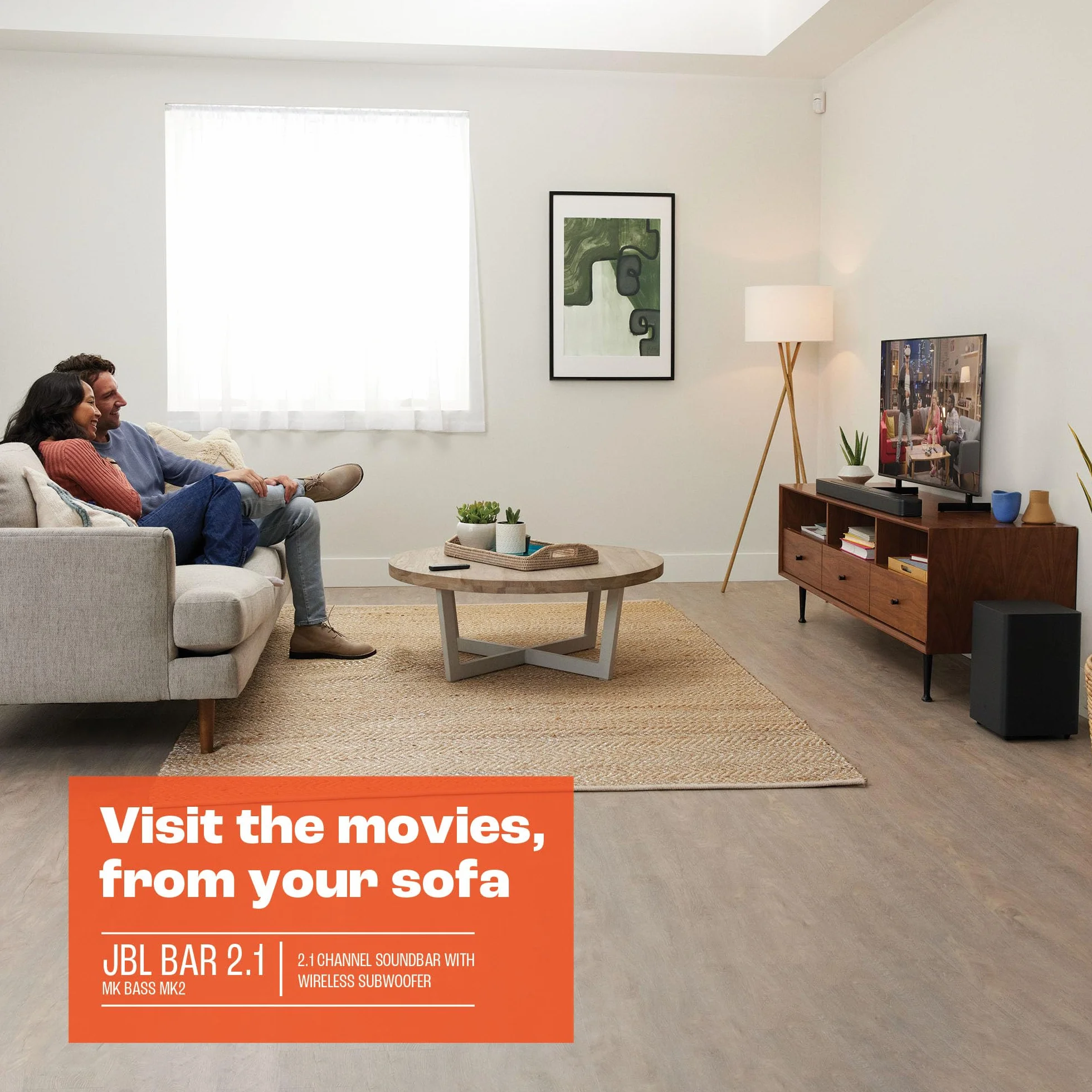 JBL Bar 2.1 Deep Bass MK2 - Kompaktowy 2.1 kanałowy głośnik soundbar, z bezprzewodowym subwooferem, Bluetooth, Dolby Digital, JBL Surround Sound, HDMI, USB, mocne basy i efekt kina domowego