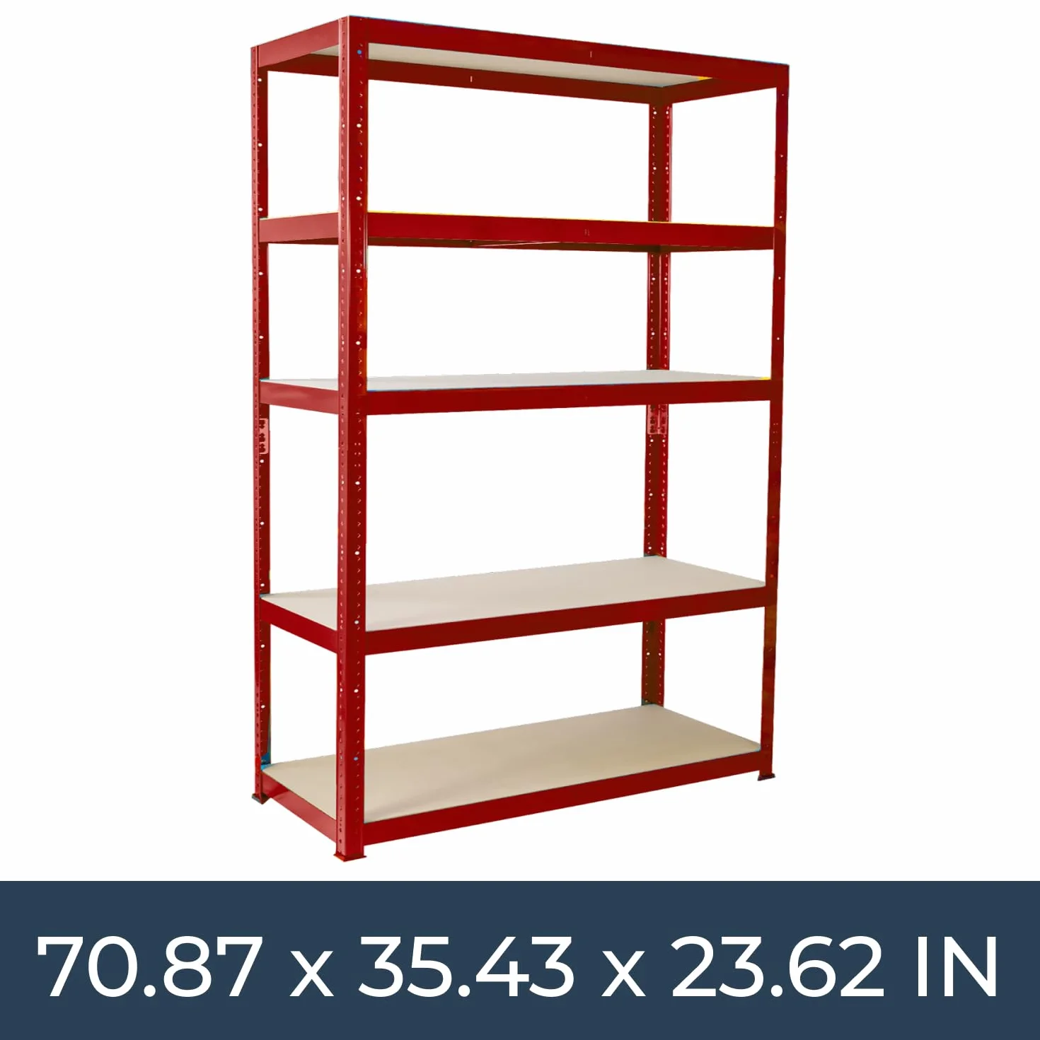 180 cm x 90 cm x 60 cm, czerwony 5-poziomowy (265 kg na półkę), wytrzymała pojemność 1325 kg, bardzo głęboka szopa garażowa, regał do przechowywania, 5 lat