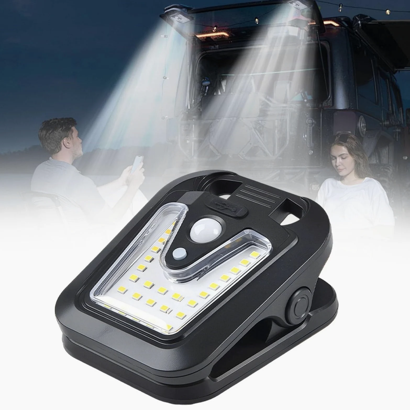 Solarne światła bezpieczeństwa LED z czujnikiem ruchu lampa USB, automatyczne włączanie/wyłączanie, 4 lampy zatrzaskowe do ogrodu, garażu, podjazdu, patio, podwórza, werandy, schodów, balkonu