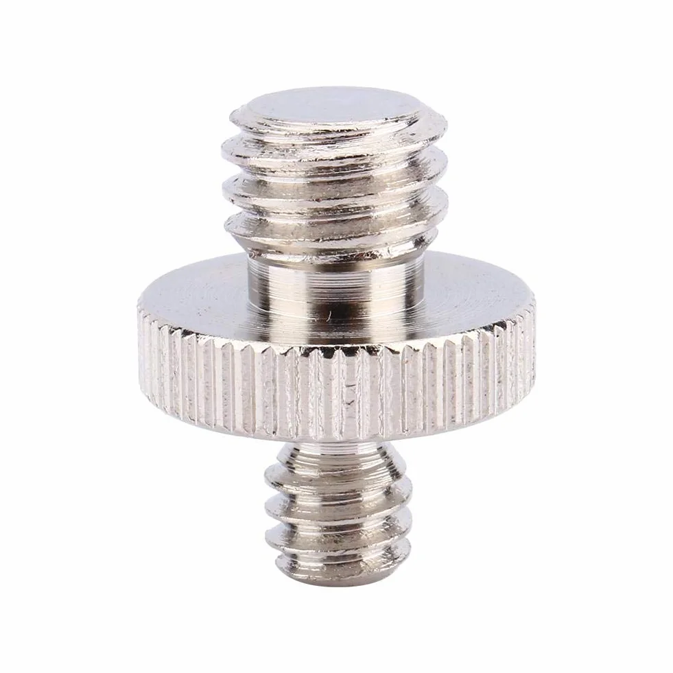 Yosoo 5 szt. 1/4" na 3/8" cala stal chromowana podwójny gwint zewnętrzny adapter do statywu aparatu/statywu jednonożnego i płytki szybkiej wymiany itd. gwint