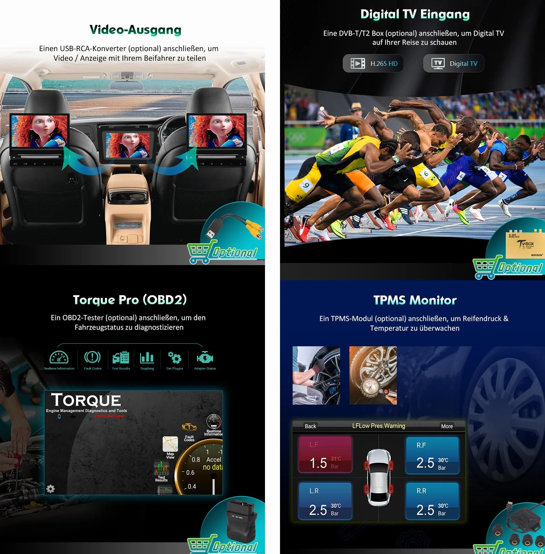 Radio samochodowe Android 14.0 8 rdzeni 4 GB + 64 GB DAB+ GPS CarPlay Android Auto WiFi 4G Bluetooth 5.0 do Jeep Wrangler Patriot Chrysler 300 C Aspen Dodge Caliber Durango Challenger