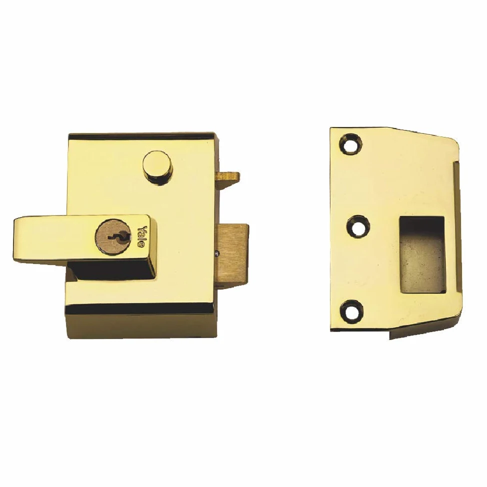 Yale Locks P2 Podwójne zabezpieczenie Brasslux Zamek nocny Wykończenie 40 mm