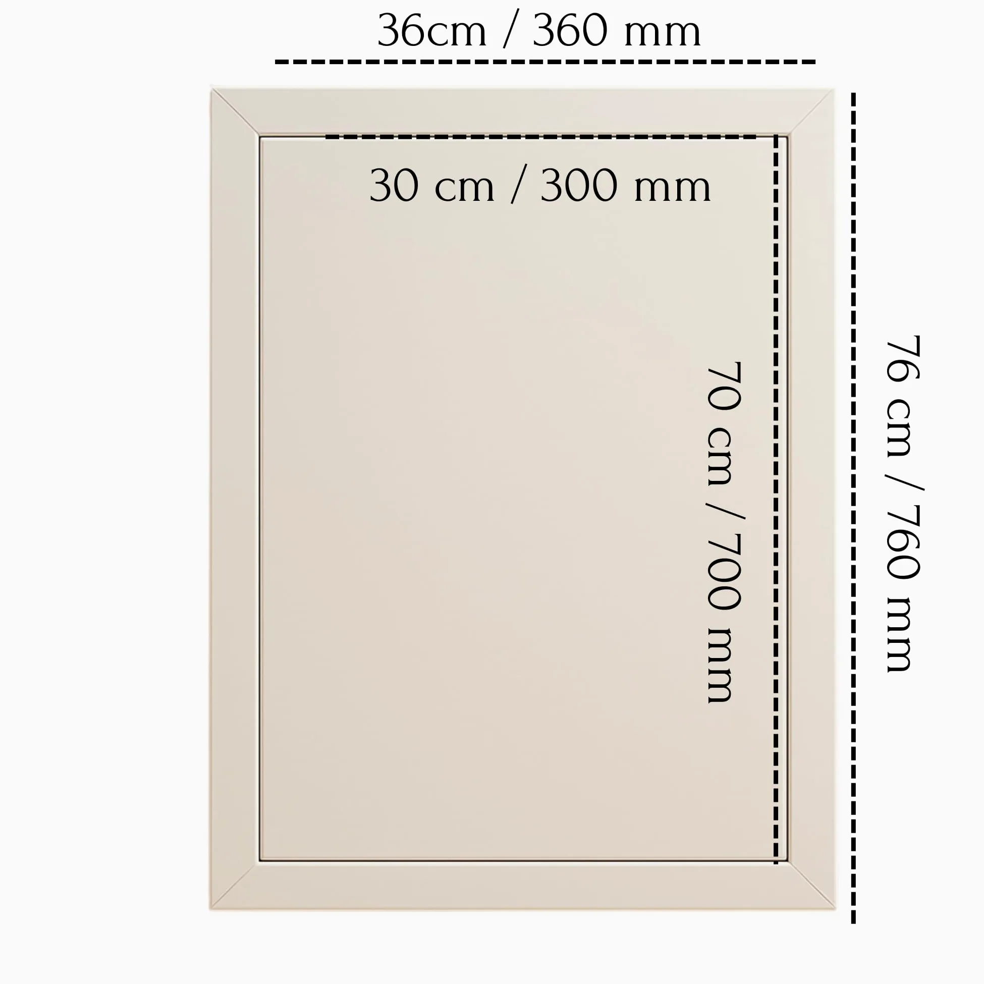 TMALASER Drzwi rewizyjne metalowe 30 x 70 cm stal ocynkowana – klapa rewizyjna biała 300 x 700 mm push to open/Klick-Klack - drzwi inspekcyjne do ścian murowanych i karton-gips
