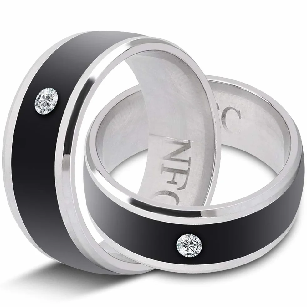 Smart Ring Universal Wasserdicht Keine Gebühr Wearable Device für Mobiltelefon Größe 8