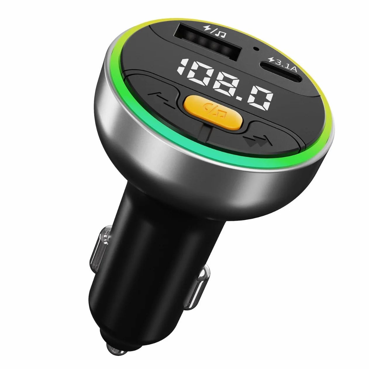 Samochodowy Transmiter FM Bluetooth 5.3 Handsfree Wireless Car Kit USB C