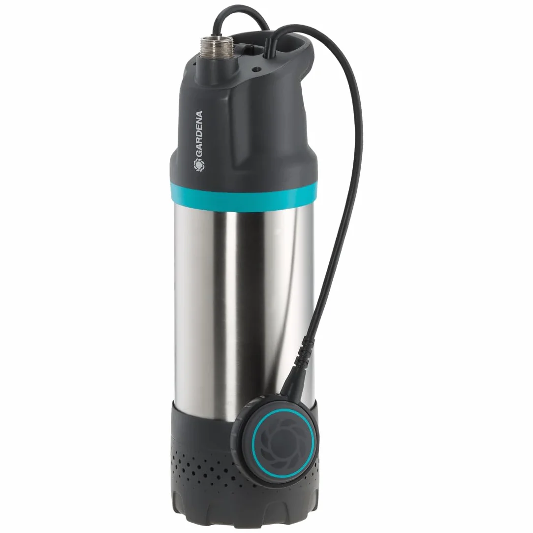 Gardena pompa zanurzeniowo-ciśnieniowa 5900/4 inox: wydajność 5900 l/h, filtr zanieczyszczeń, cicha praca, zabezpieczenie przed pracą na sucho w postaci wyłącznika pływakowego (1768-20)