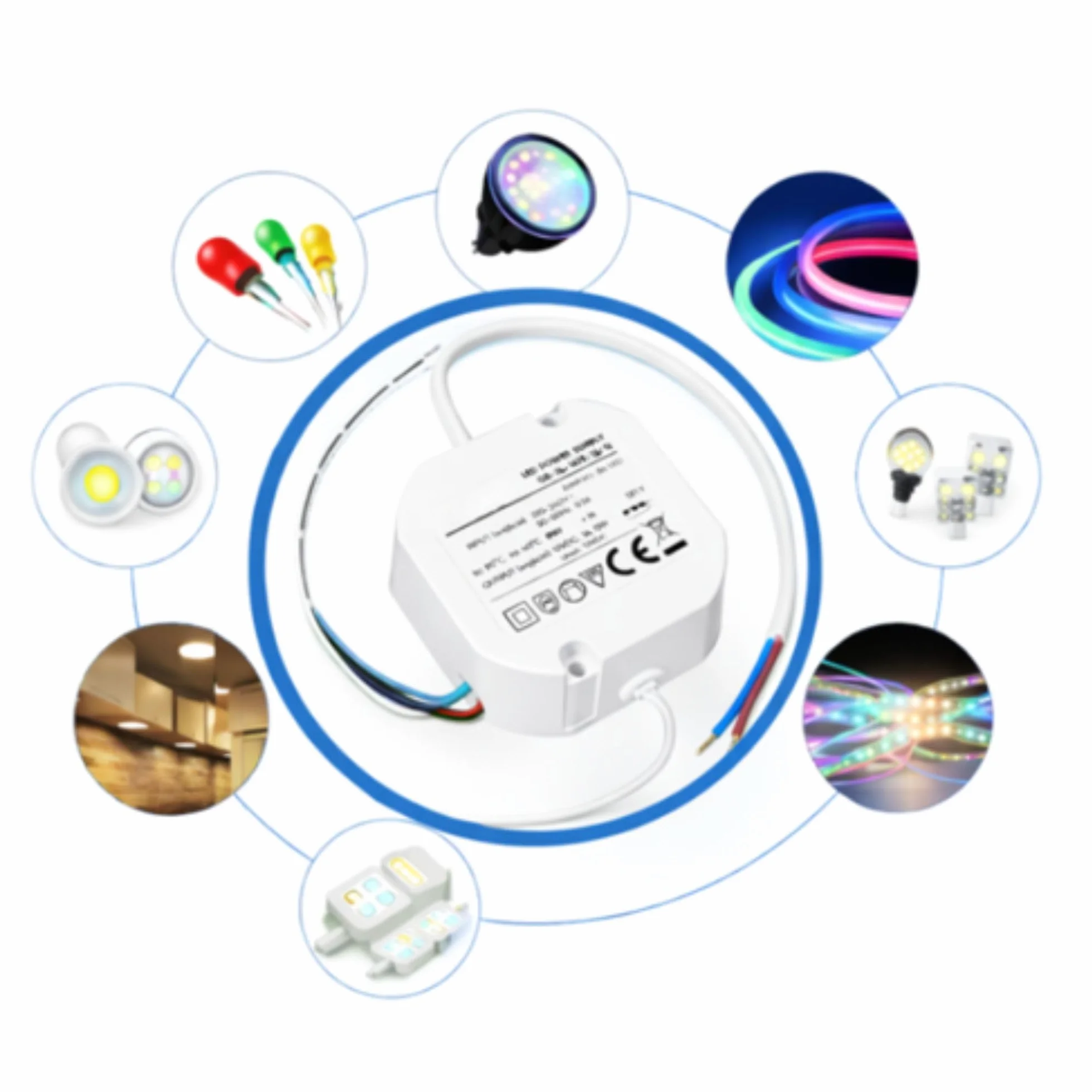 Zasilacz LED 12V Dopuszkowy 20W Plastikowa Obudowa Wysoka Odporność na Wodę Pył i Kurz Idealny do Oświetlenia Zewnętrznego - Diod Taśm Ledowych Neonów IP67 (20, Waty)