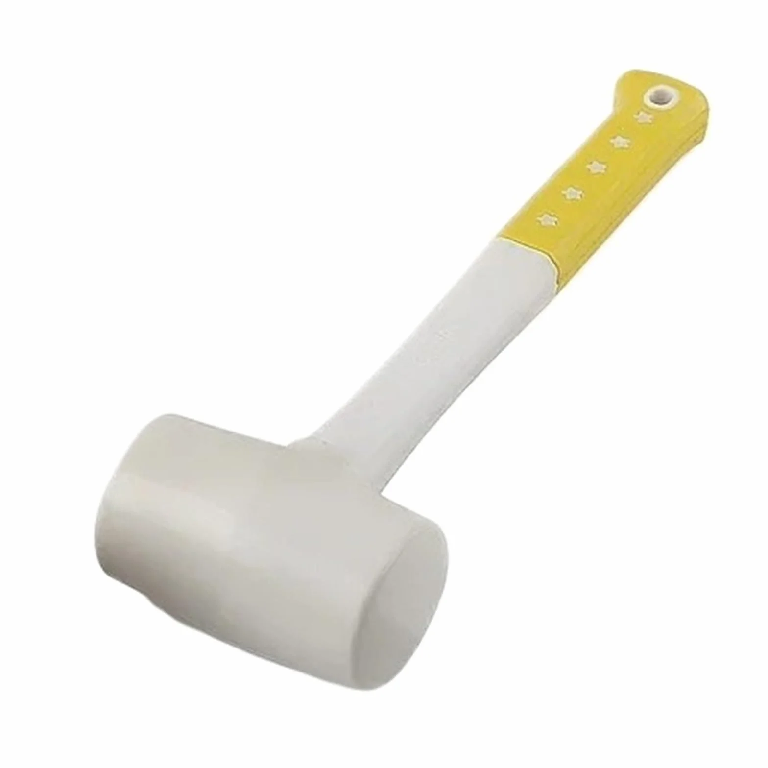 młotek gumowy, 1 szt. Wytrzymały biały gumowy młotek do montażu płytek ceramicznych, kleju plastikowego, 55 mm, 60, 70 średnicy z uchwytem antypoślizgowym(60mm Diameter)