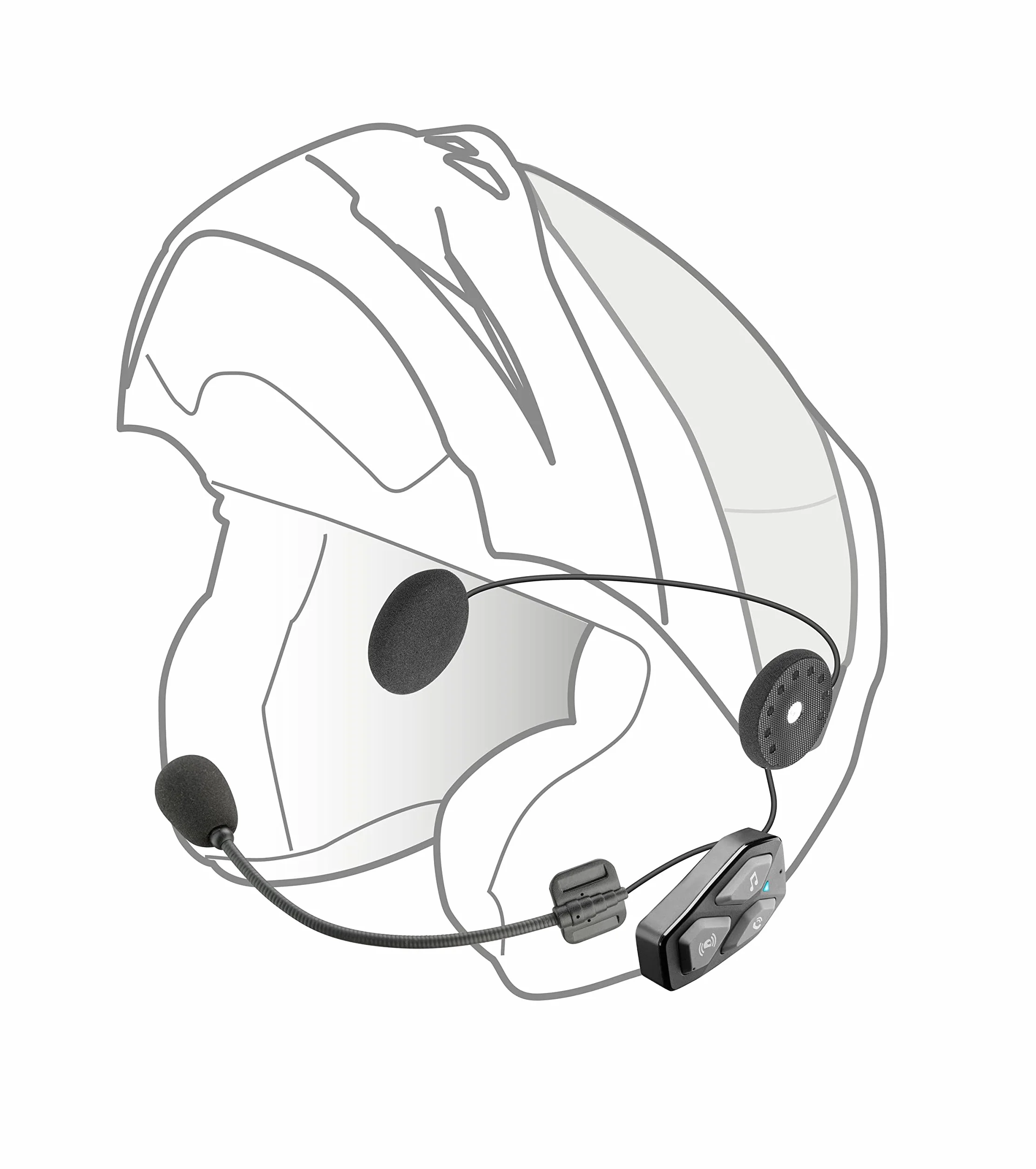 INTERPHONE Com3 Bluetooth 5.1 Interkom Motocyklowy 500m 10h