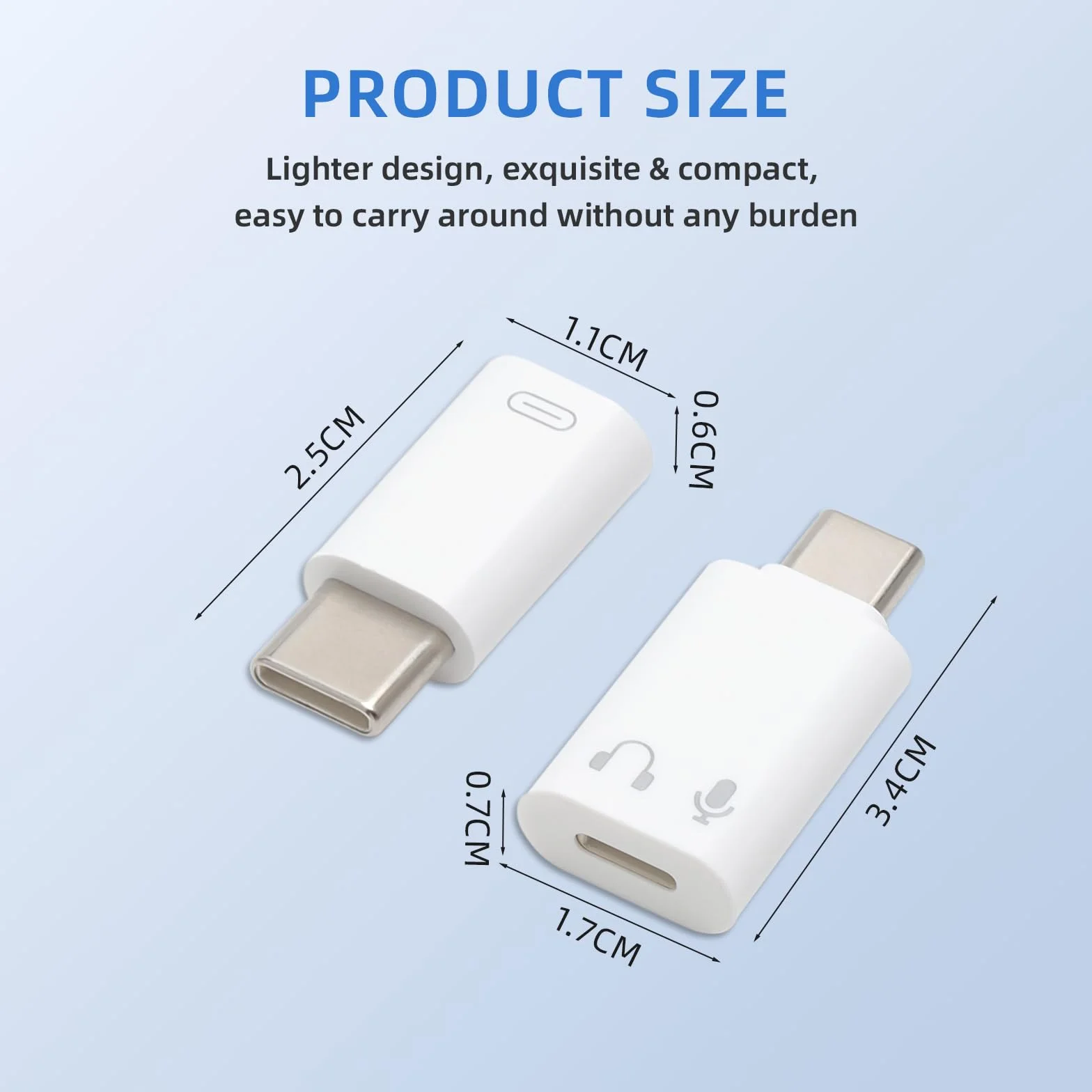 Adapter Lightning na USB-C 2 sztuki PD27W szybkie ładowanie do iPhone 17/16/15 Pro Max Plus iPad Pro/Air