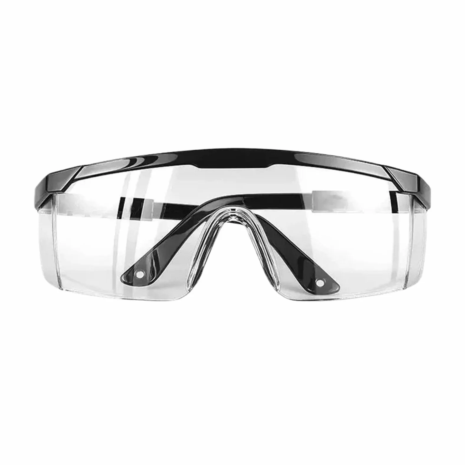 Okulary ochronne, 10 par okularów ochronnych przeciw zachlapaniu do pracy, laboratorium, wiatroszczelnych i pyłoszczelnych, jazdy na rowerze(Black 10pcs)