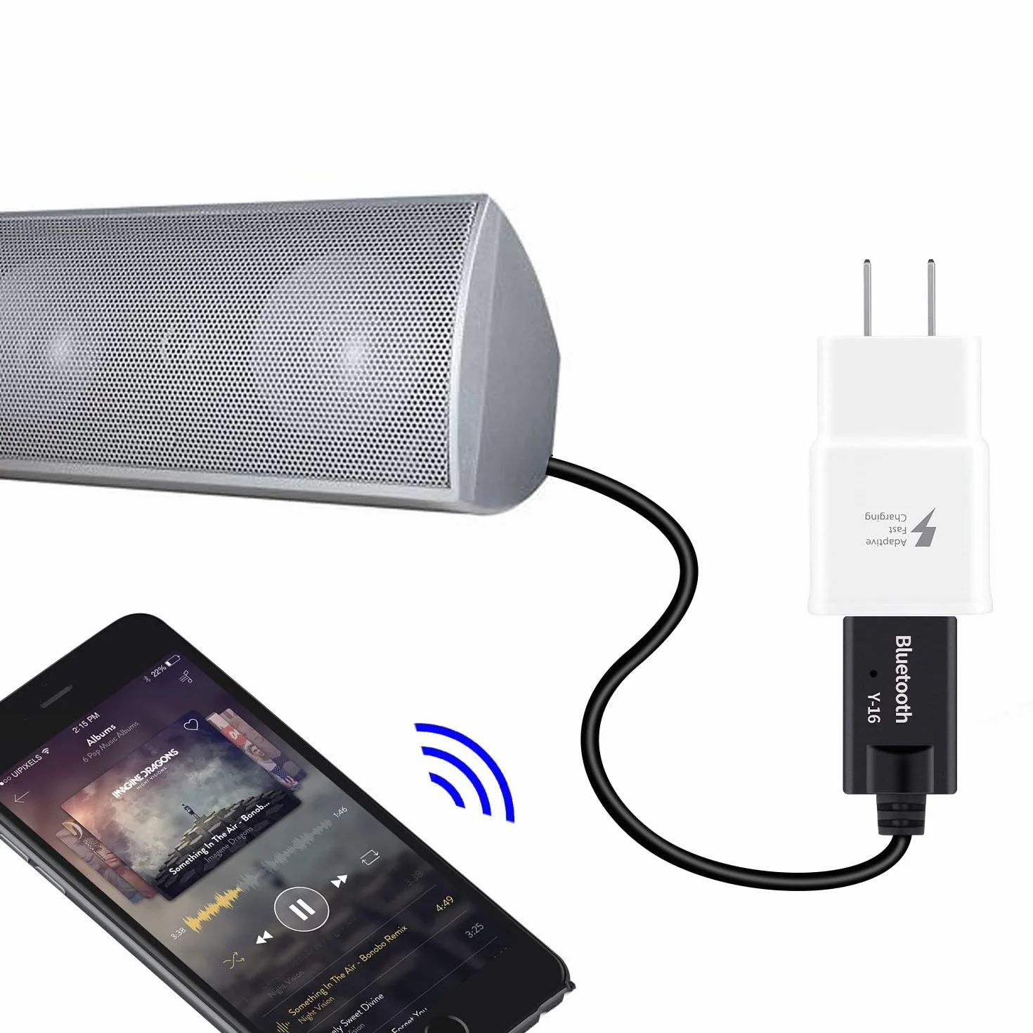 Odbiornik Bluetooth, mini USB 3,5 mm, Jack AUX, audio, MP3, adapter do bezprzewodowej klawiatury, radia FM, głośników