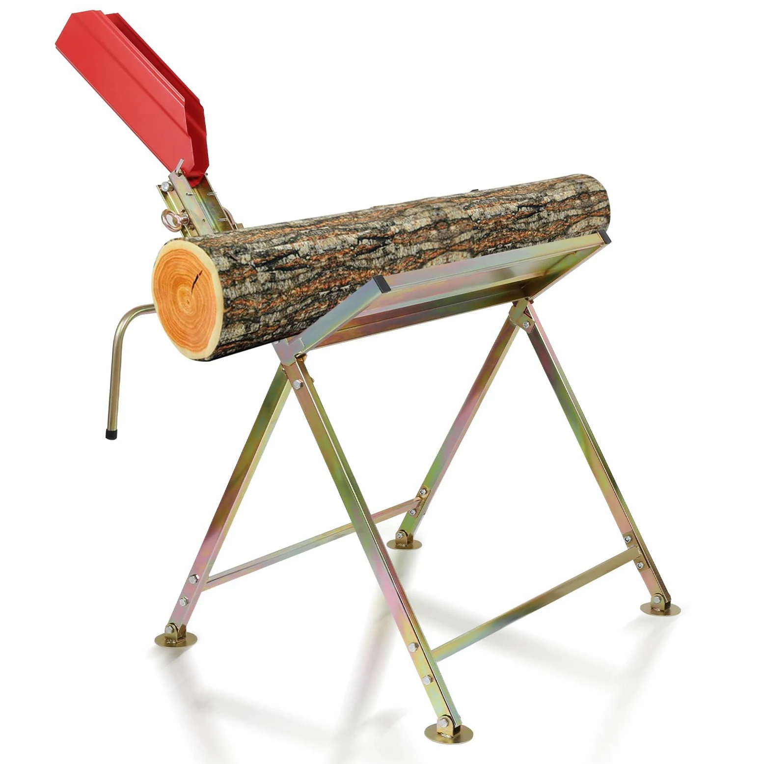 Randaco Kozioł do piły z uchwytem do piły łańcuchowej, kozioł do piły łańcuchowej, składany, obciążenie do 150 kg, 81 x 72 x 78,5 cm, kozioł do piły łańcuchowej, wywrotka, piła ukośna