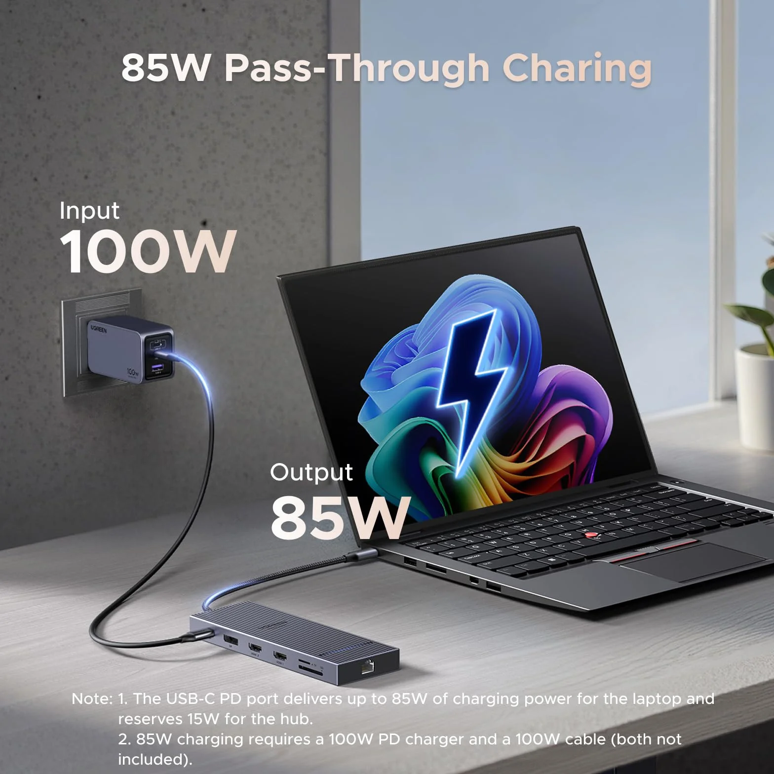 UGREEN Revodok Pro Stacja dokująca 3 wyświetlacze HDMI 4K 60Hz DisplayPort 4K 120Hz USB-C 10 Gb/s USB-A SD TF LAN audio 100W PD