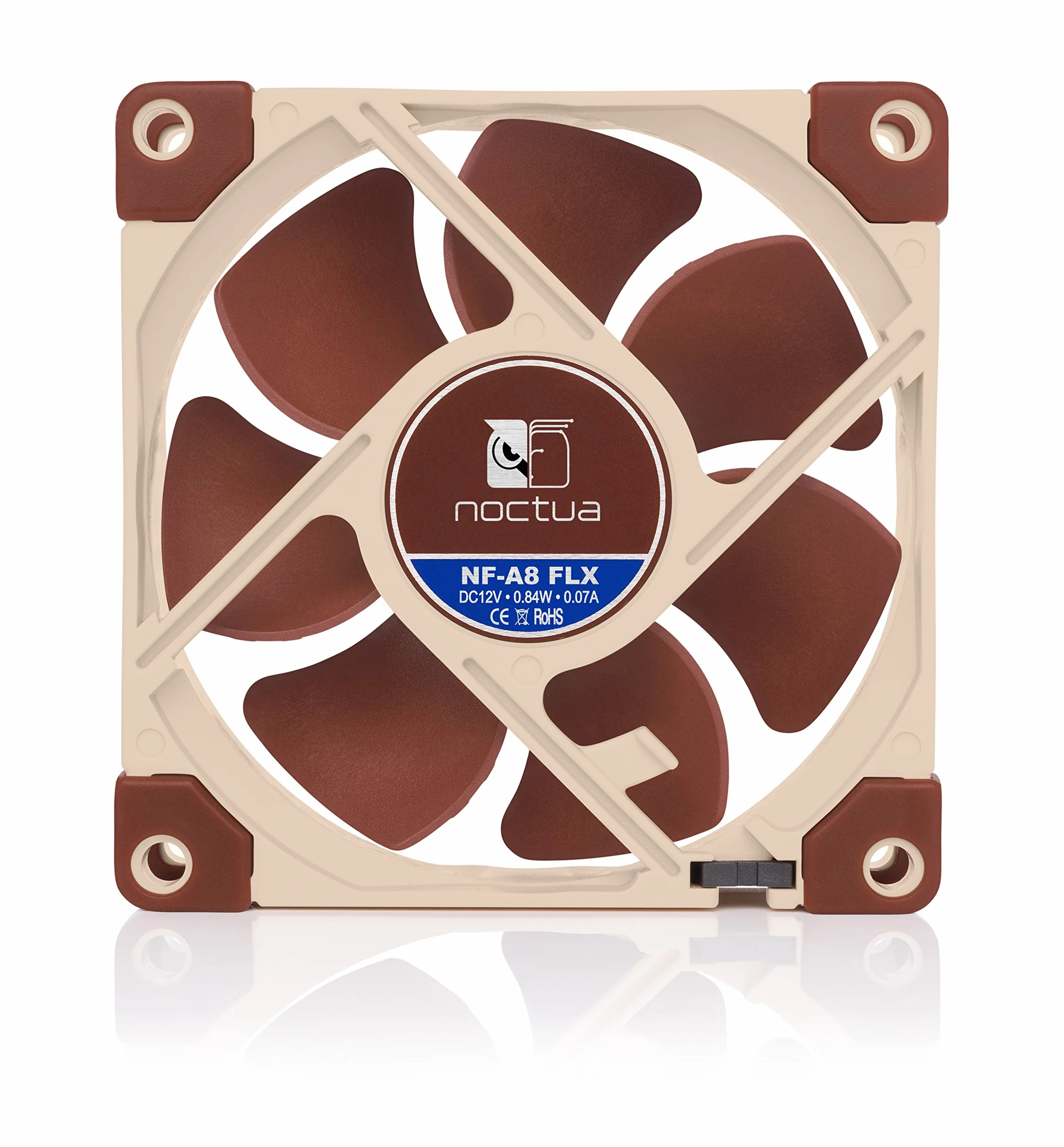 Noctua NF-A8 FLX, Cichy, 3-Pinowy Wentylator Klasy Premium (80 mm, Brązowy)