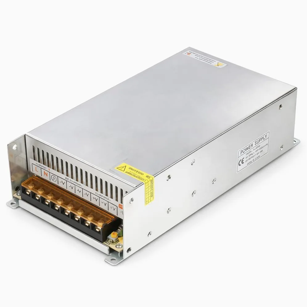 Jandei - zasilacz transformatora 110/220V AC do 12V DC 600W 50A, instalacja wewnętrzna IP20 do taśm LED, neonowych lub niskiego napięcia