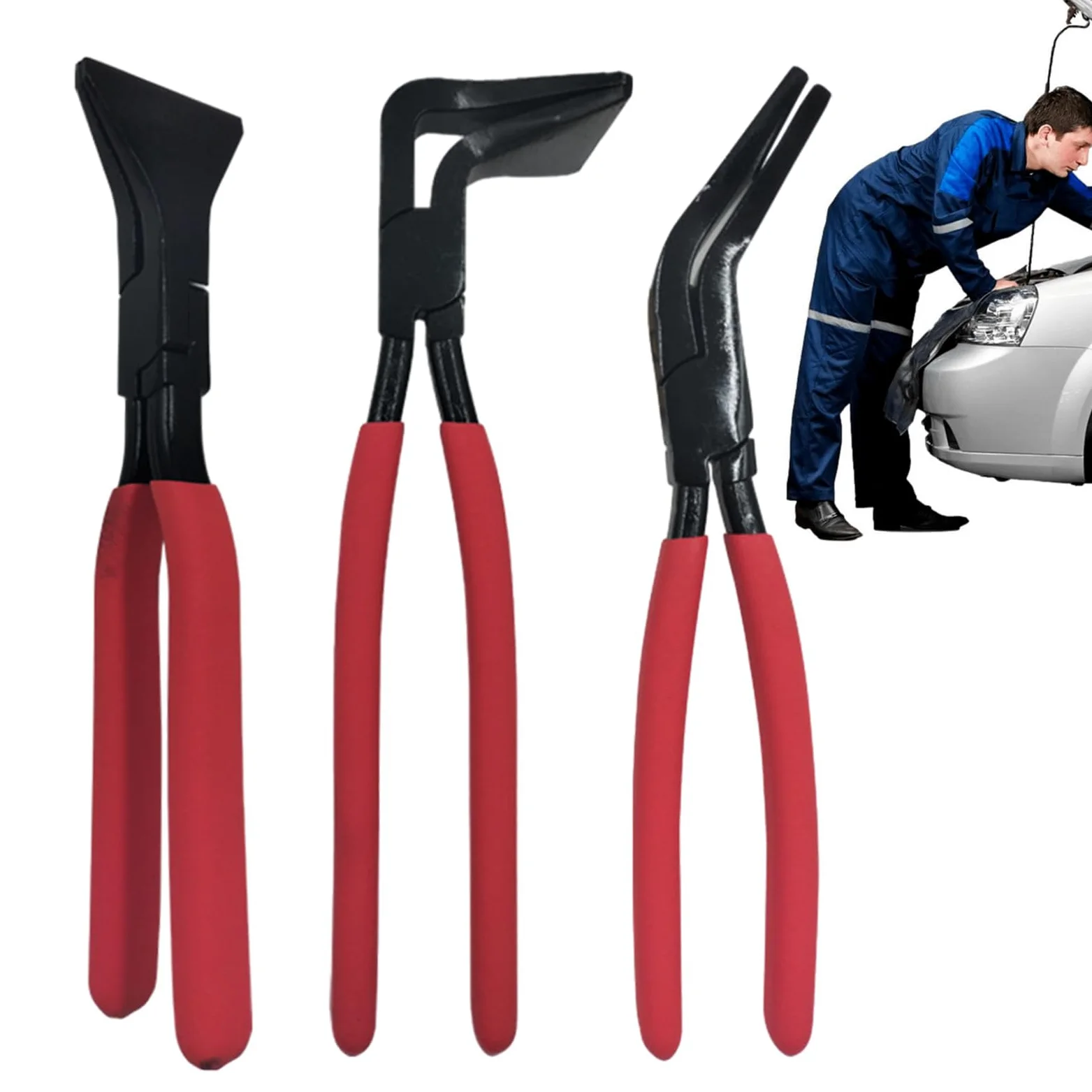 Szczypce do Blachy Zestaw 3 Sztuk Ręcznych Giętarek Do Blachy | Ergonomiczne Narzędzie do Zaginania Blachy Do Napraw Samochodów Budowy Mebli Prac Hydraulicznych I Pokryć Dachowych