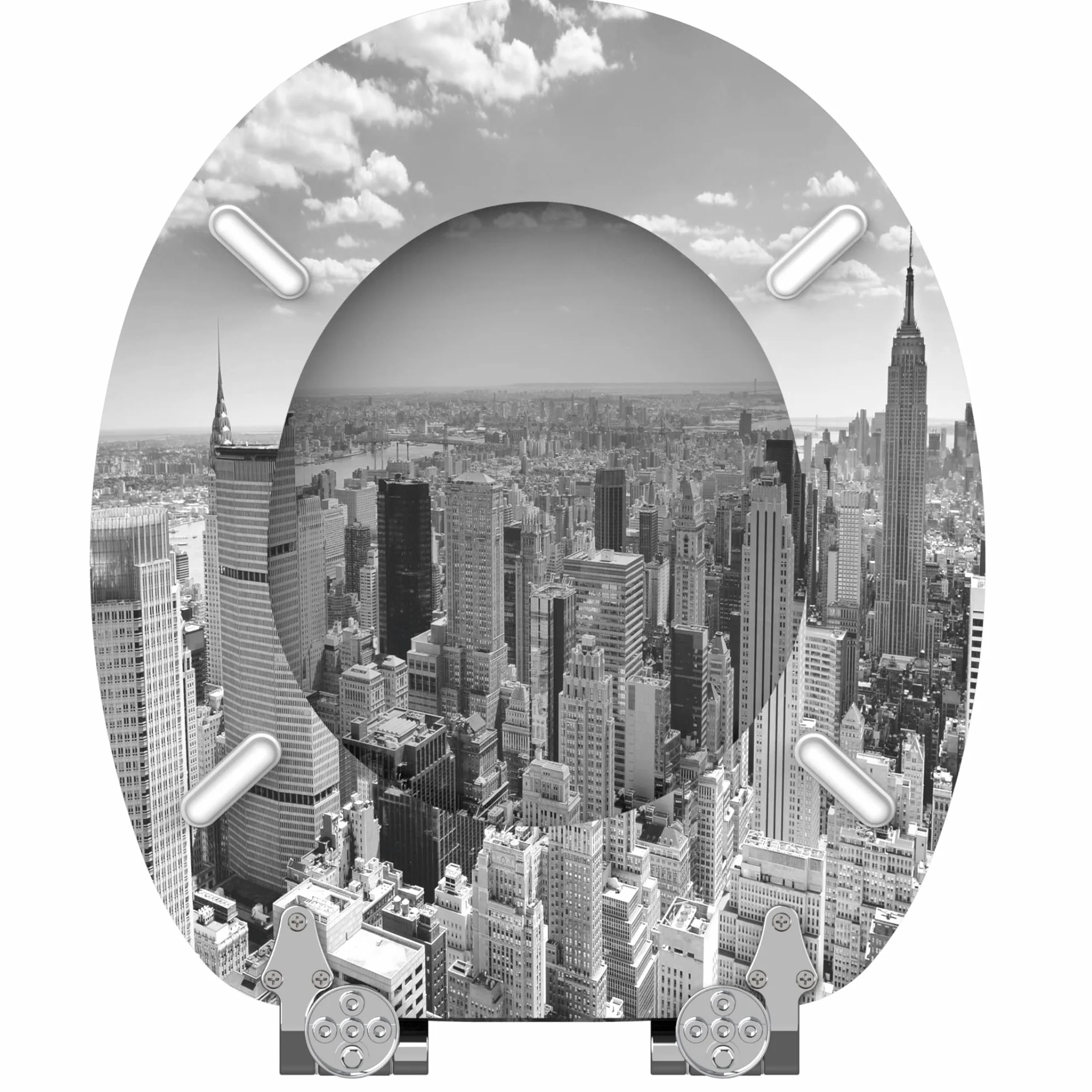 Sanilo Deska sedesowa wolnoopadająca, wiele nowych desek sedesowych do wyboru, łatwy montaż, stabilne zawiasy, Skyline New York