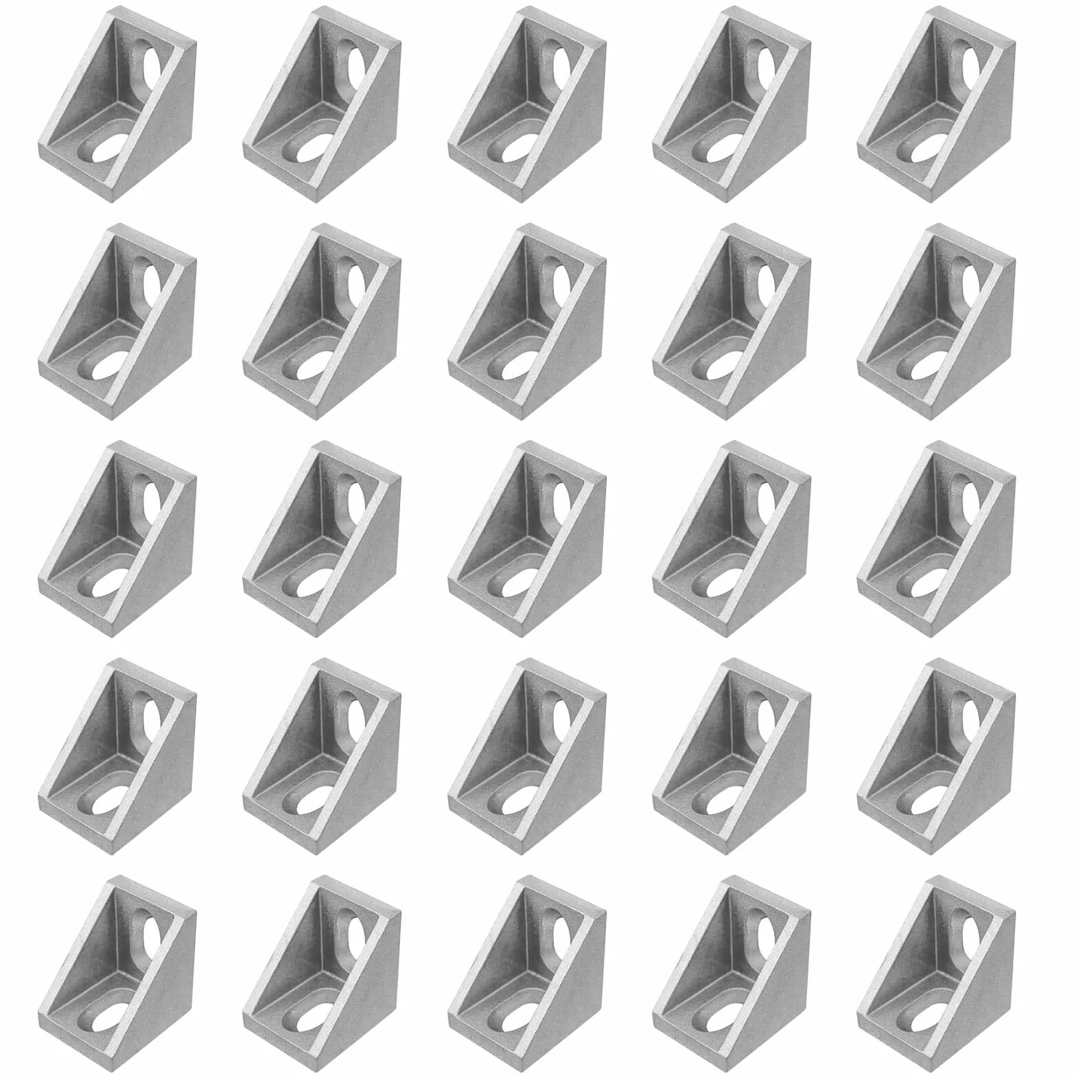25 szt. 2020 wspornik narożny stop aluminium kształt litery L prosty przegub klamrowy wytłaczanie 20 x 20 mm