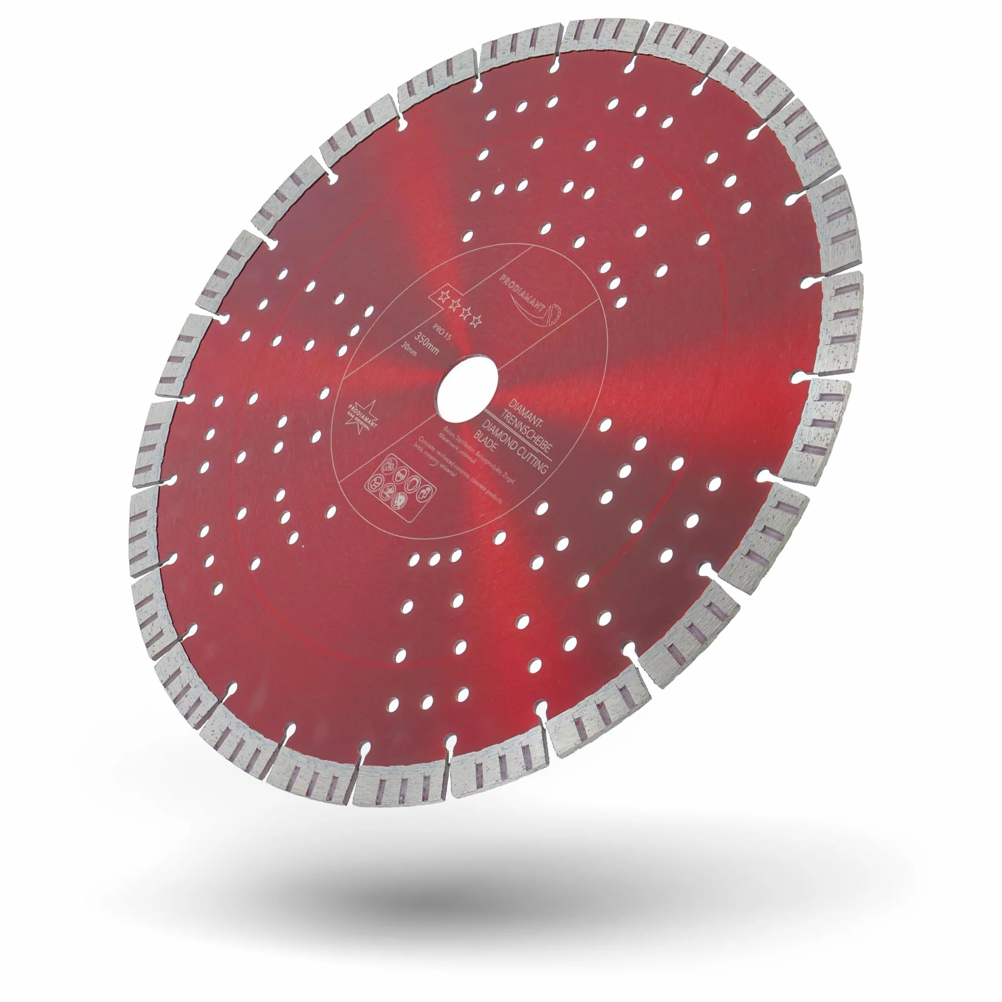 Diamentowa tarcza tnąca PRODIAMANT Turbo do betonu 350 mm x 30 mm wysokość segmentu 15 mm