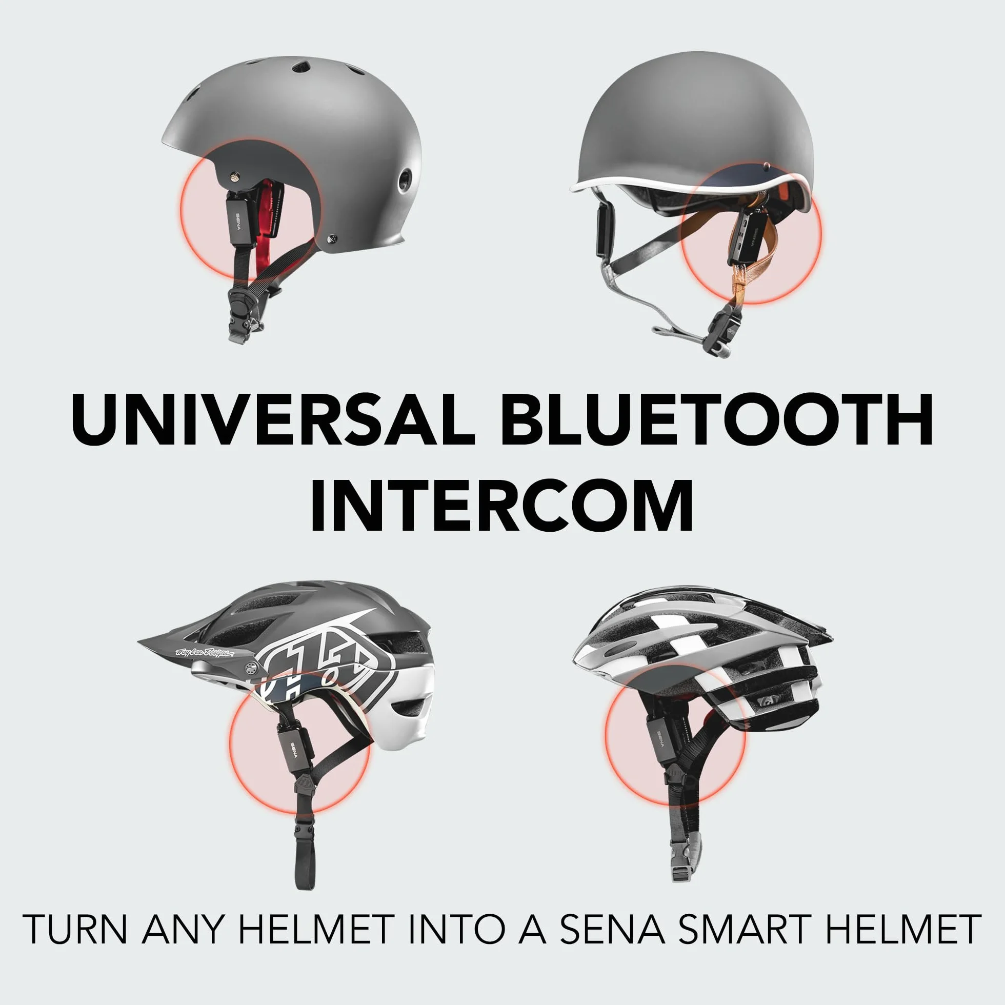 Sena Uniseks Pi-01 PI-01 Zestaw Słuchawkowy Bluetooth, Czarny, na pasek do 18 mm