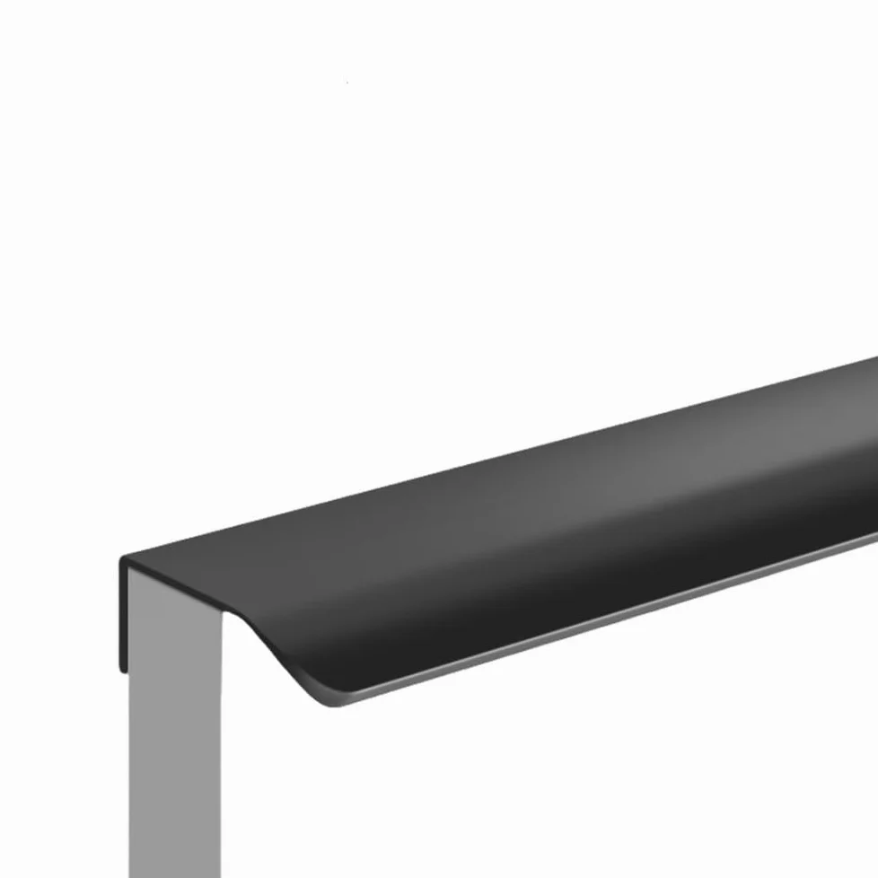 Ukryte uchwyty meblowe Złote Czarne Białe Uchwyty do szafek kuchennych Uchwyty do szafek i szuflad Łuk Uchwyty do szafek kuchennych, czarne, 800 mm