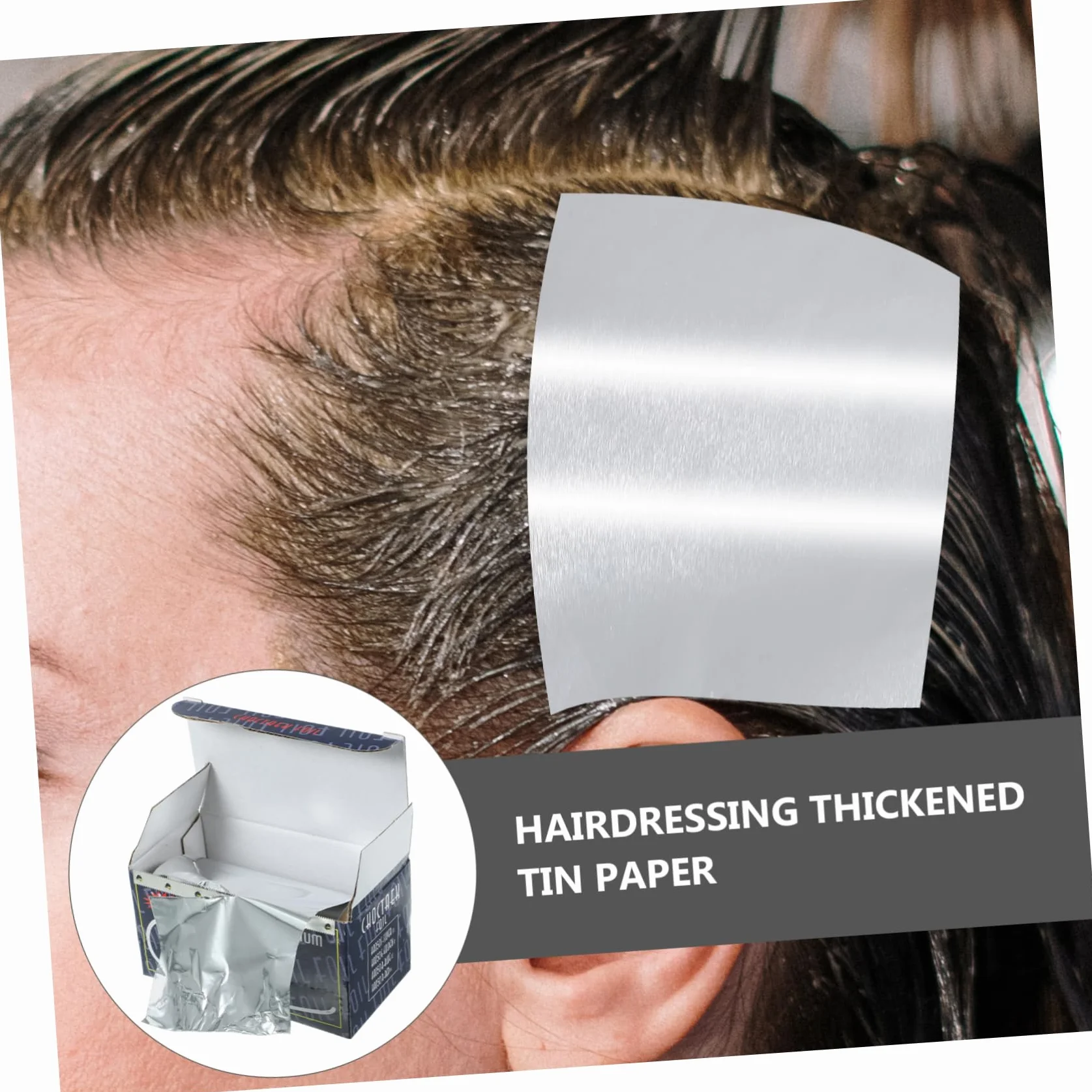1rolka Roll of Hair Coloring Tin Foil Wygodny Materiał Do Koloryzacji Włosów Idealny Do Salonów Fryzjerskich i Łatwe Użyciu i Przechowywaniu Nie Przywiera