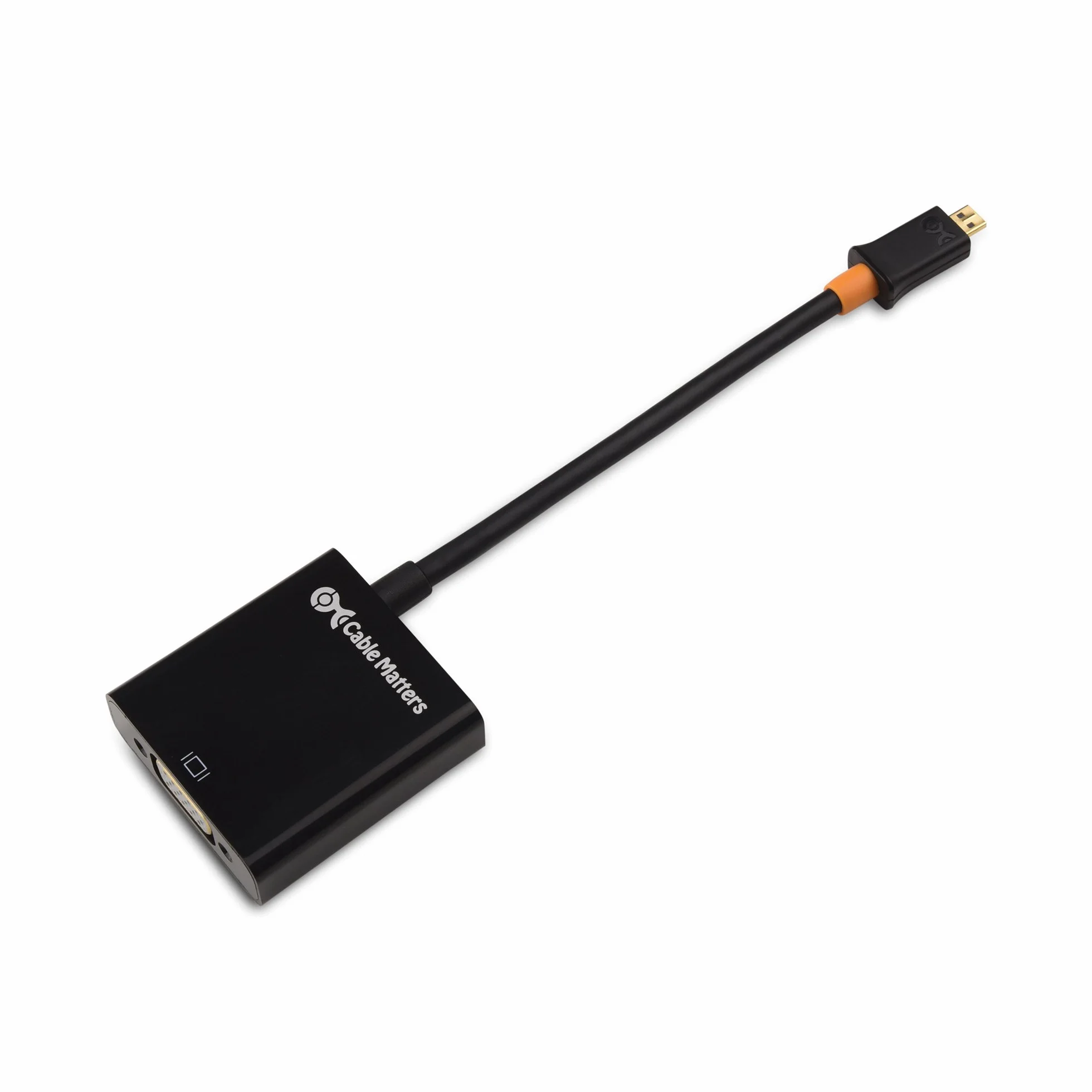 Cable Matters Adapter Micro HDMI na VGA (konwerter Micro HDMI na VGA) w kolorze czarnym