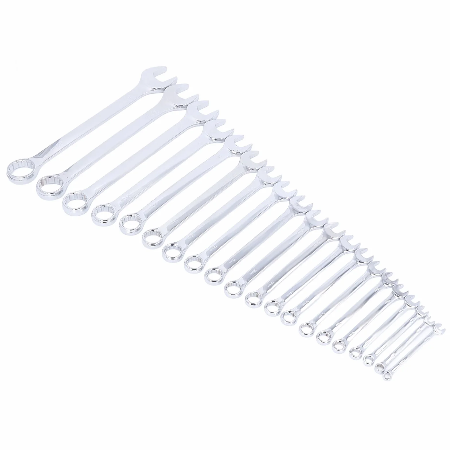 Generic Zestaw Kluczy Płasko-oczkowych Metrycznych CRV, Chromowane, Podwójne Narzędzie Ręczne 6-32 Mm dla Profesjonalnych Techników i do Użytku Domowego