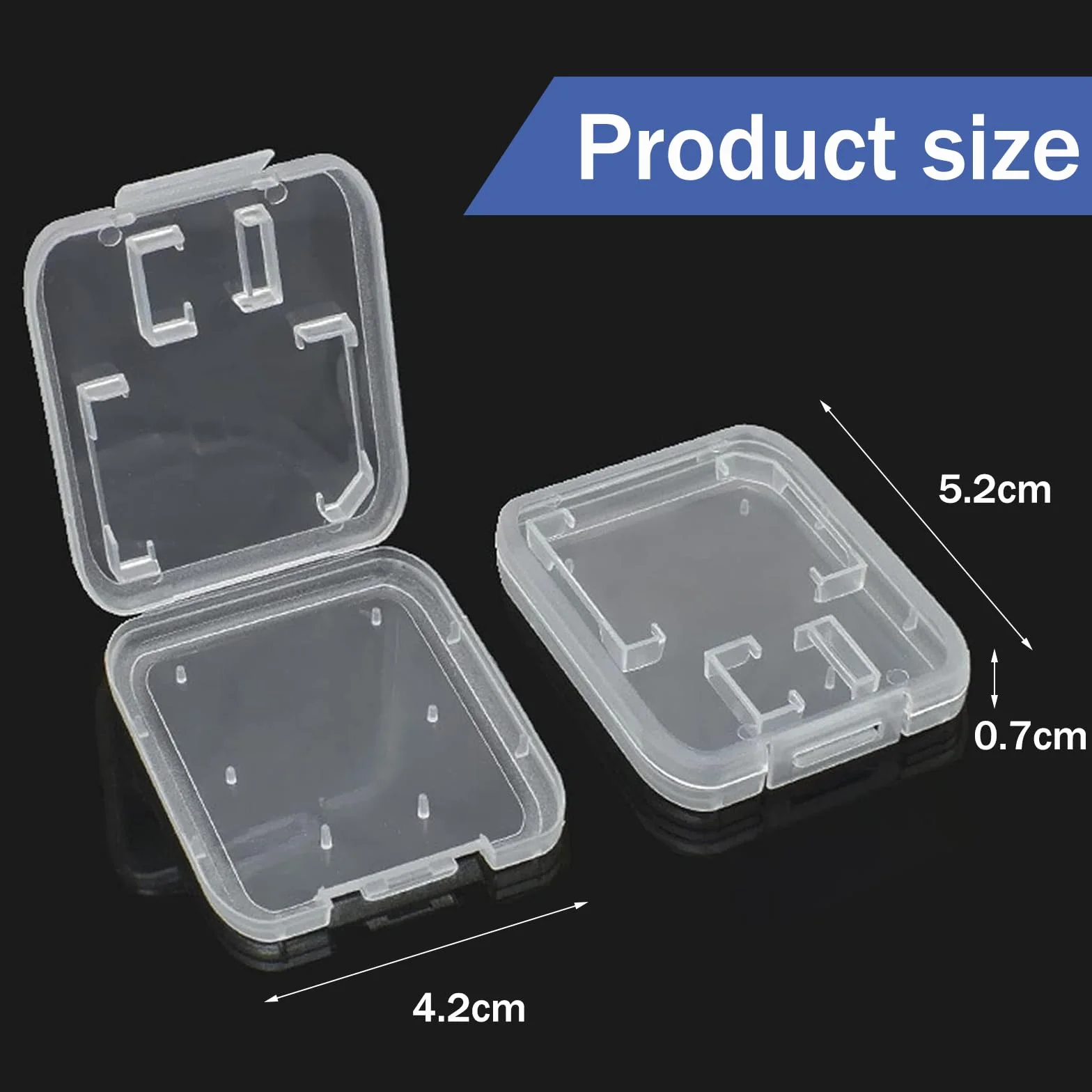 Zestaw 10 pudełek do przechowywania kart pamięci SD MMC Micro SD TF przezroczyste plastikowe etui