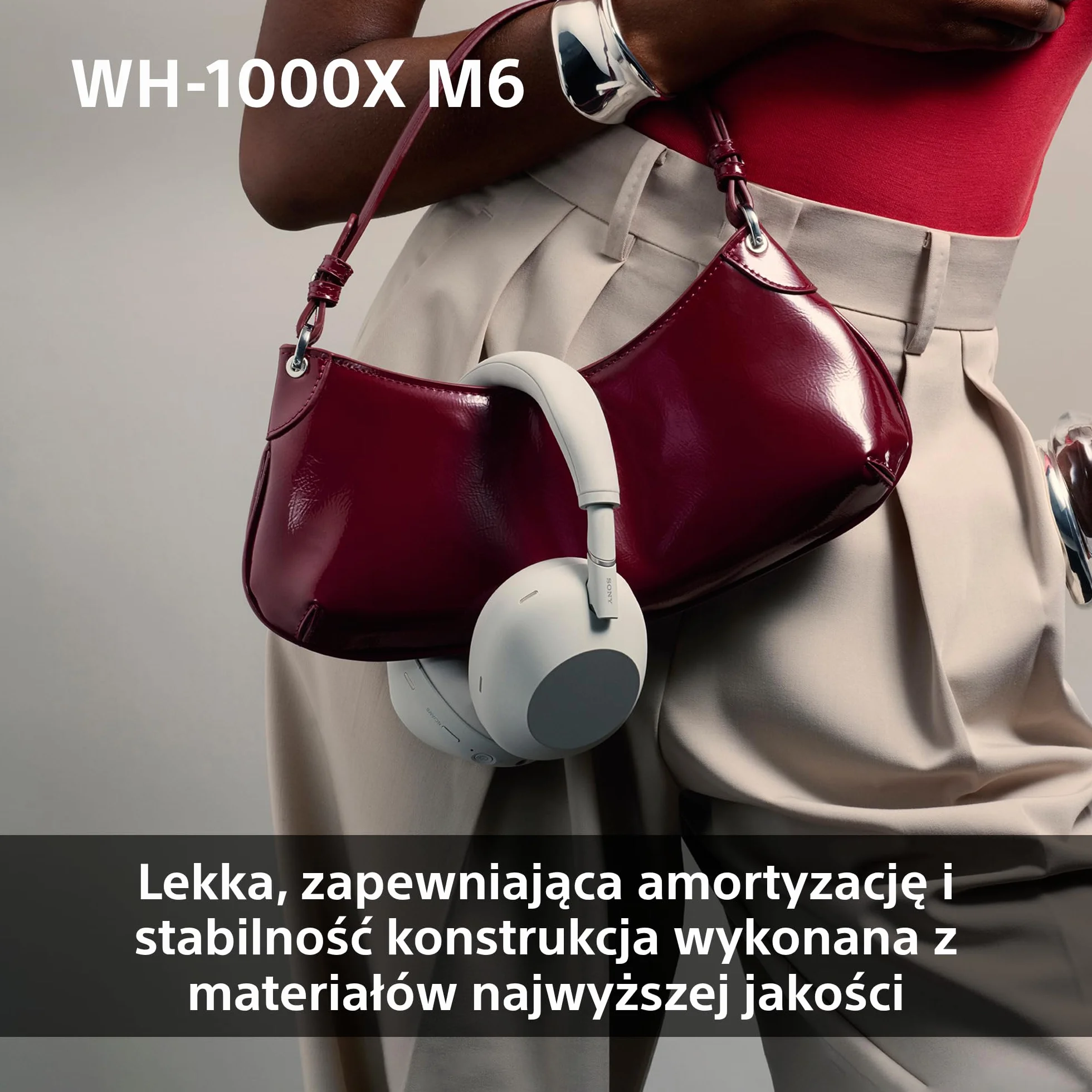 SONY WH-1000XM6 Flagowe bezprzewodowe słuchawki nauszne z redukcją szumów, wyjątkowy dźwięk Hi-Res, najwyższy komfort, składana konstrukcja, wytrzymałe etui, akumulator 30 HR, iOS i Android -granatowe