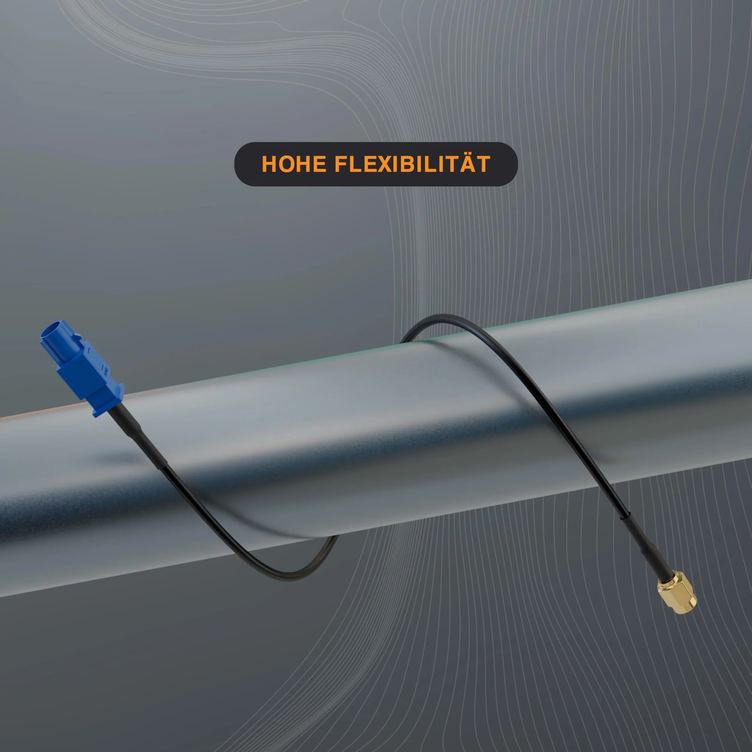 ES-FC30SMA | adapter antenowy GPS | Fakra C na SMA | Kabel Pigtail | koncentryczny | 30 cm | Auto | DVR | GPS |
