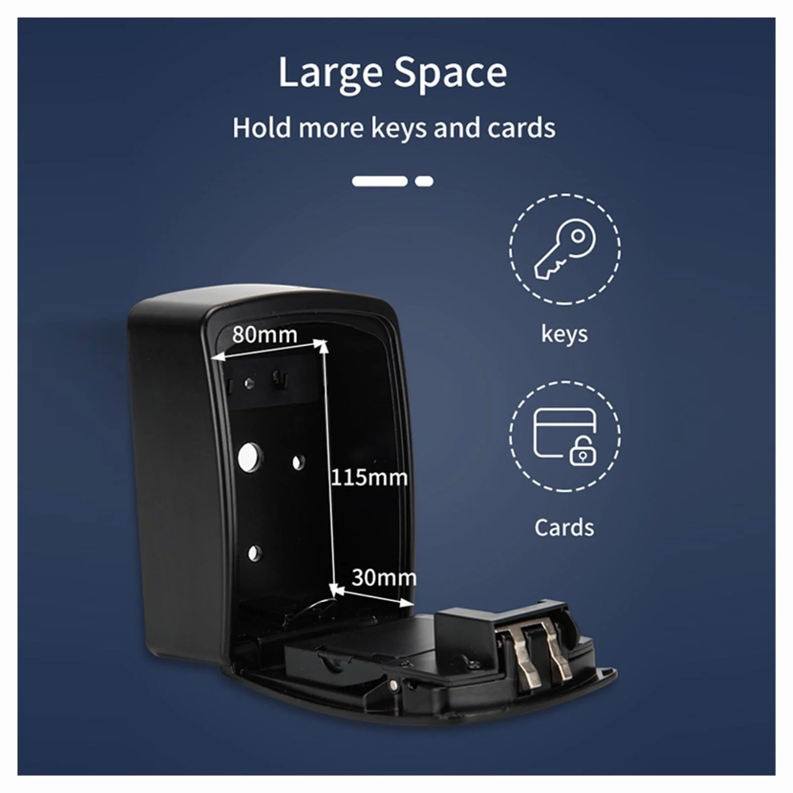 Mały sejf Tuya Smart Key Lock Box naścienny sejf na klucze ze stopu aluminium odporny na warunki atmosferyczne z kodem schowek na klucze Lock Box Indoor Outdoor do domu, biura, hotelu, podróży(TUYA ke