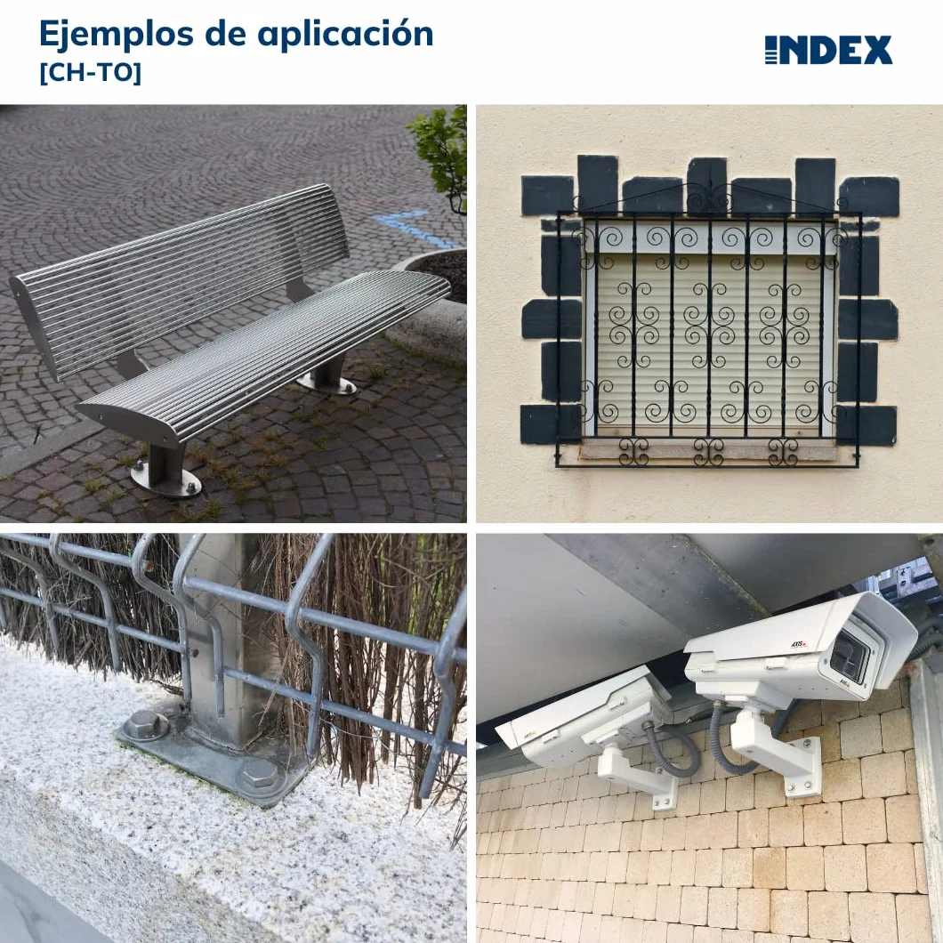 INDEX Systemy mocowania indeksu Ch -to - pakiet 50 kotwic antygiro dla wysokich obciążeń (powłoka opadająca, śruba sześciokątna 6,8 mm, M10 x 100 mm, 12 mm średnicy)