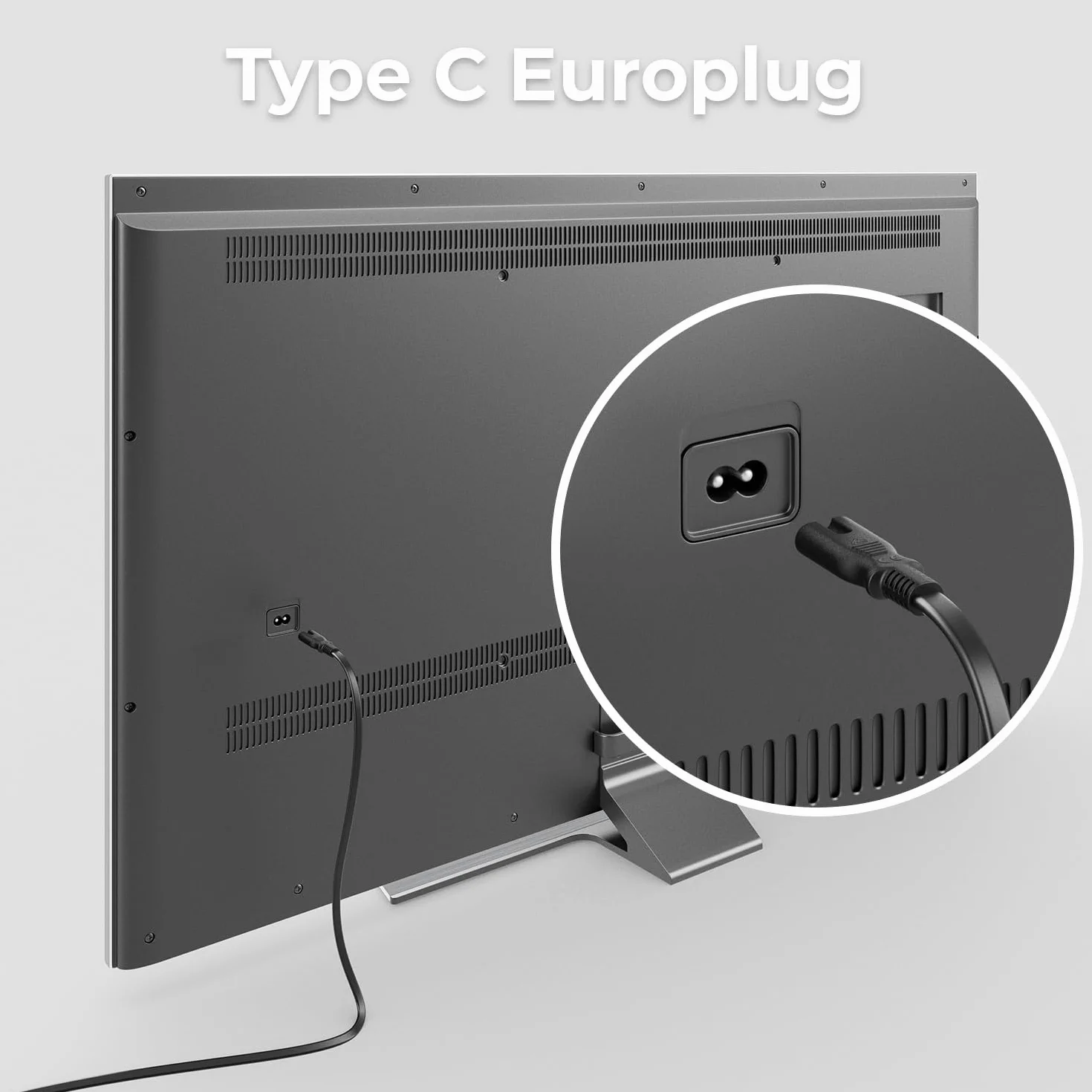 deleyCON 3,0m Kabel Zasilający Przewód Sieciowy Wtyczka Typ C Euro na Gniazdo C7 Kabel Euro 8 do TV Blu-Ray Małych Urządzeń Zasilaczy - Czarny